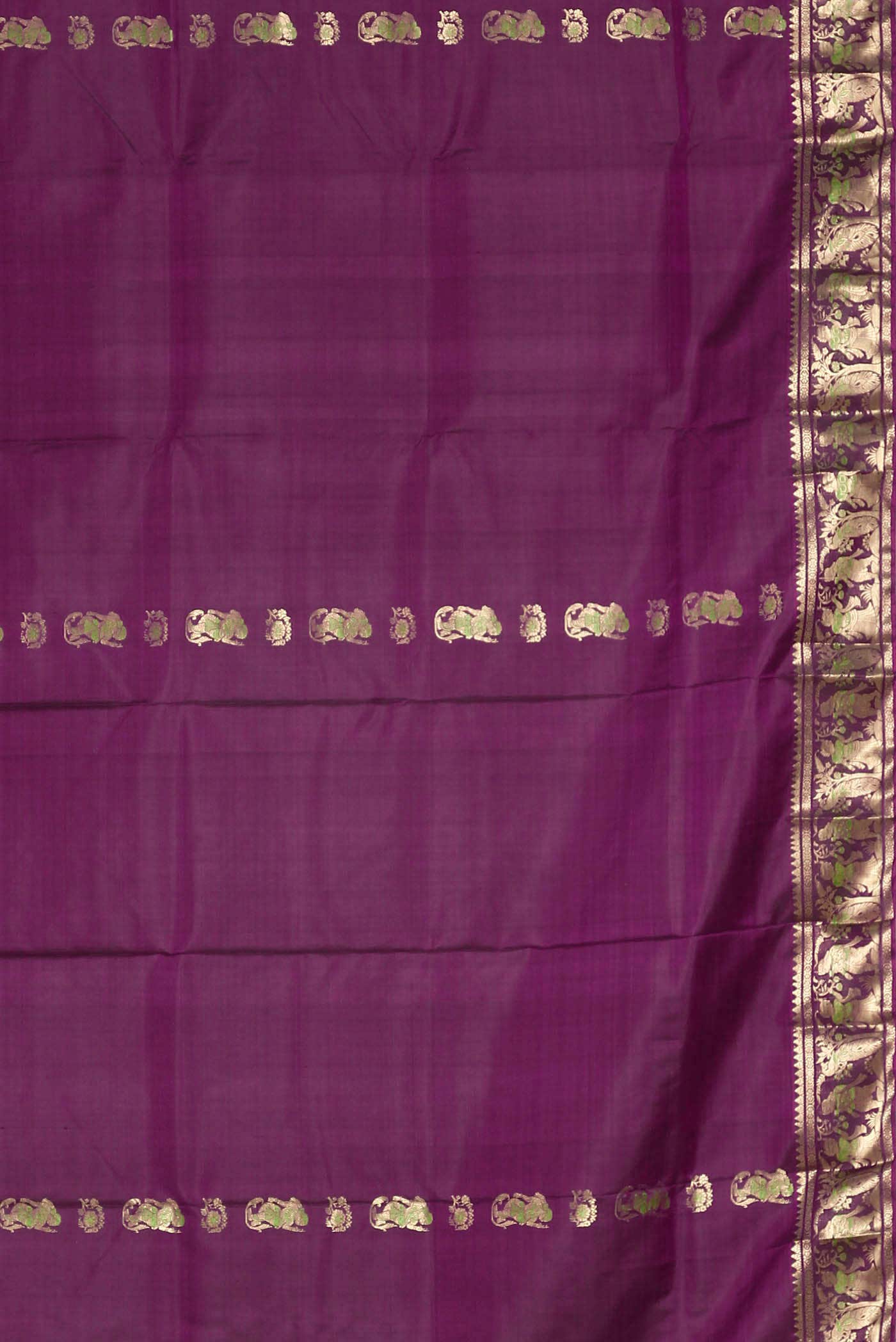 Purple Baluchari Silk Saree