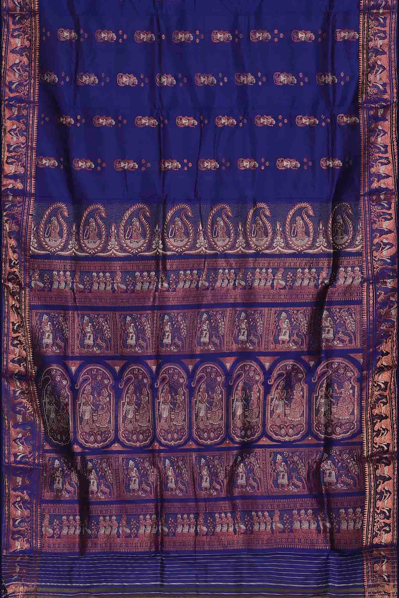 Blue Baluchari Silk Saree
