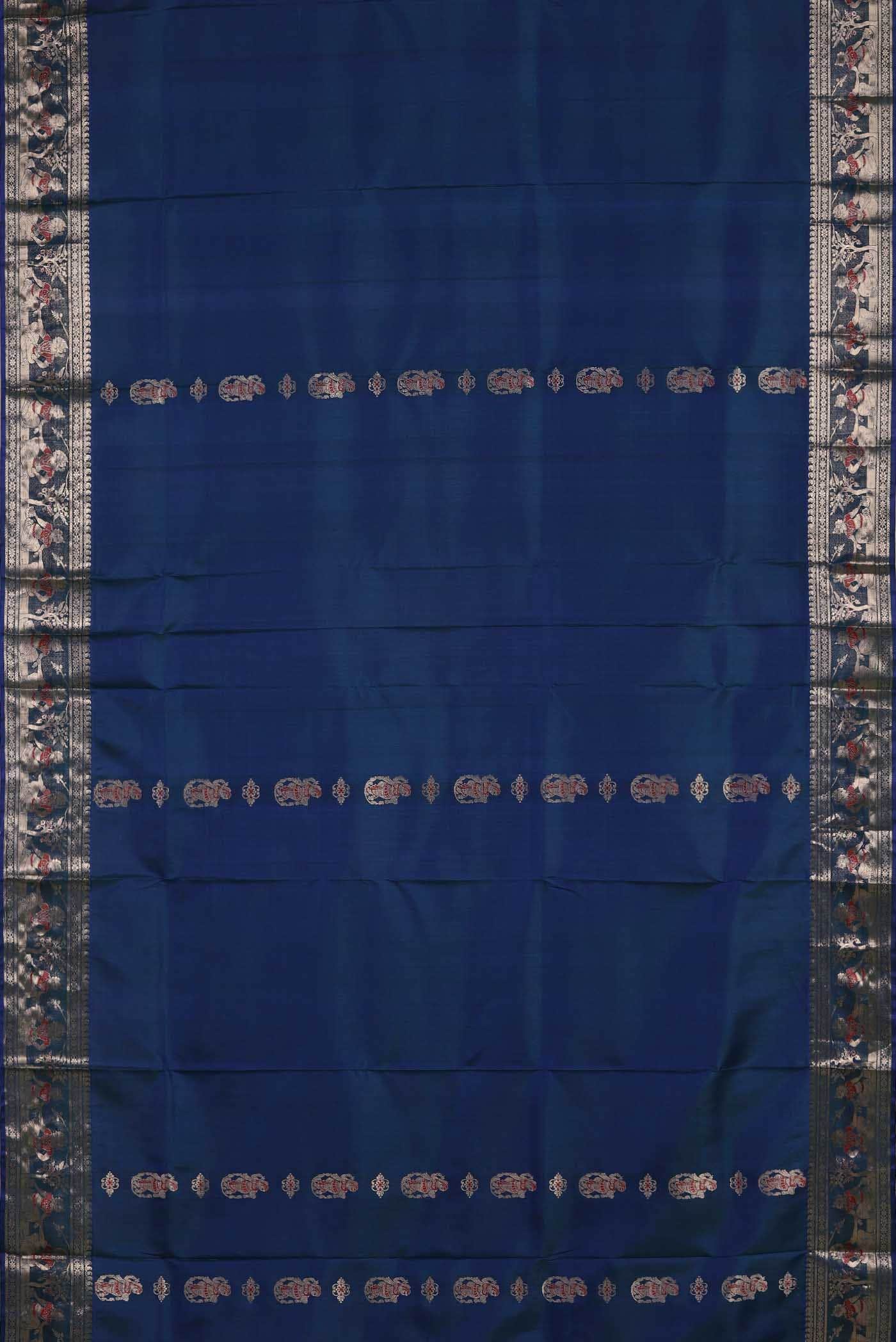 Blue Baluchari Silk Saree