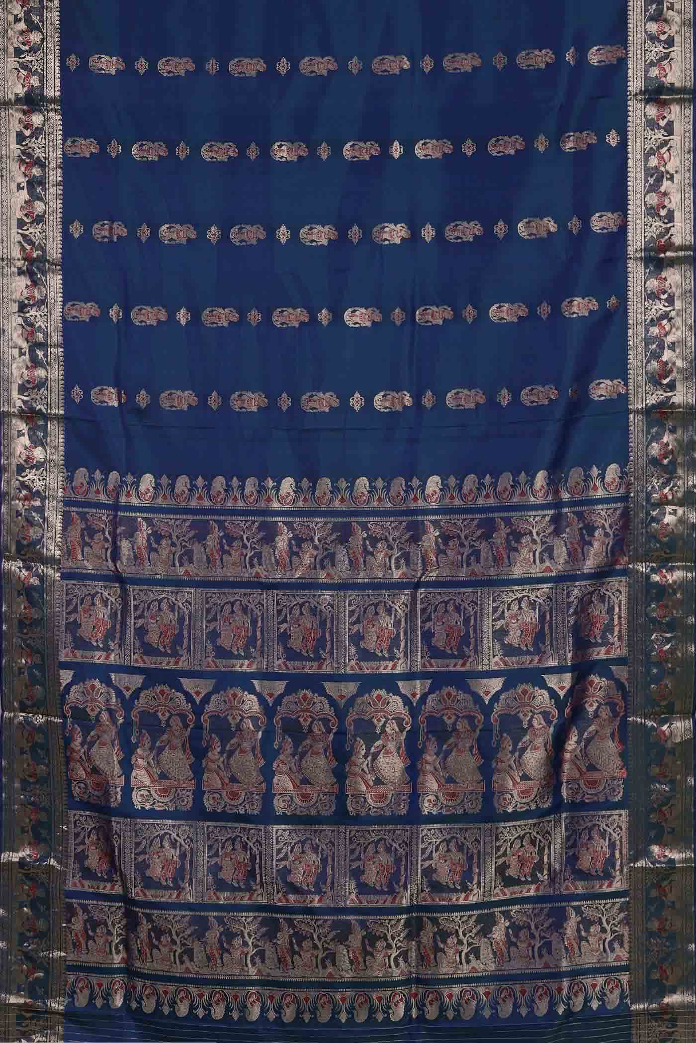 Blue Baluchari Silk Saree