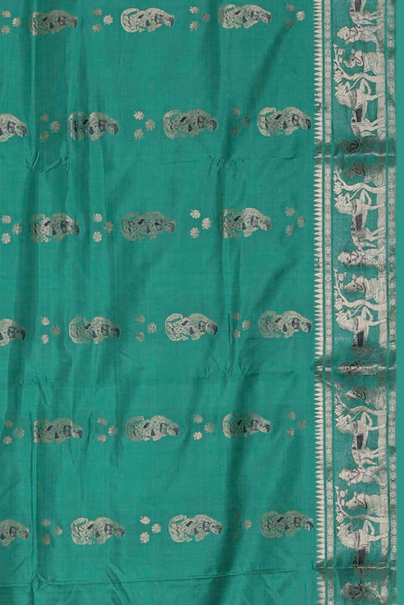 Green Baluchari Silk Saree