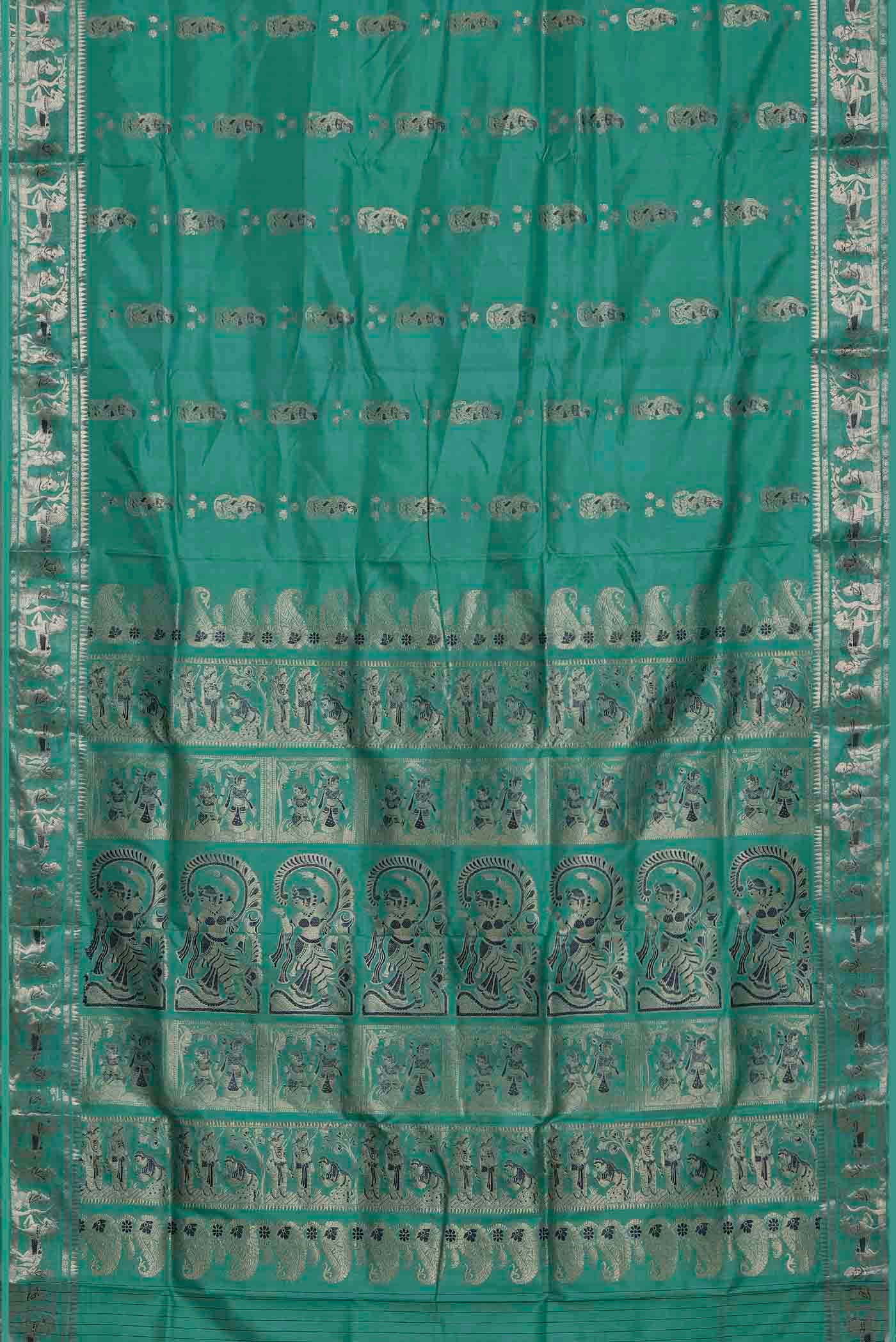 Green Baluchari Silk Saree