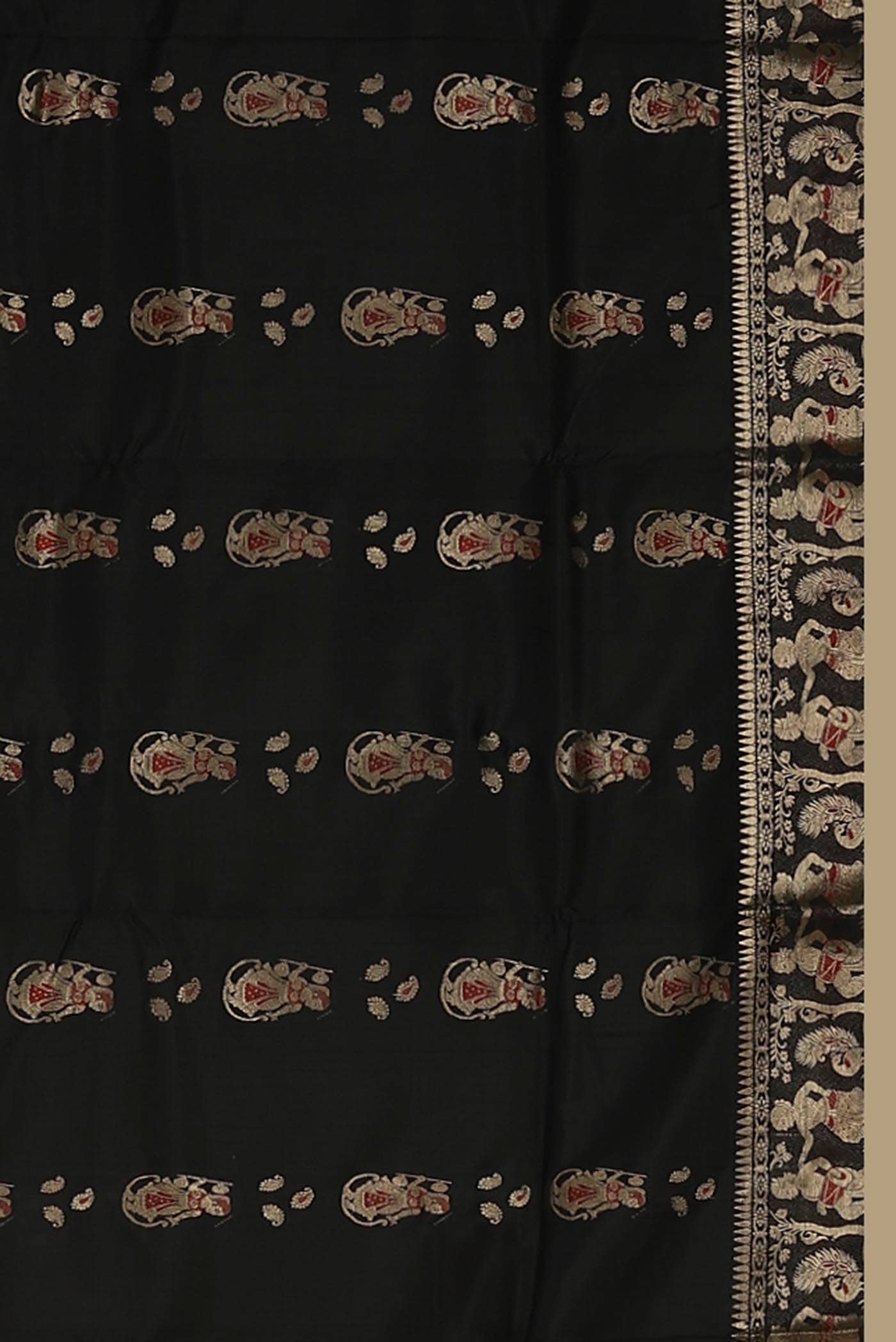 Black Baluchari Silk Saree
