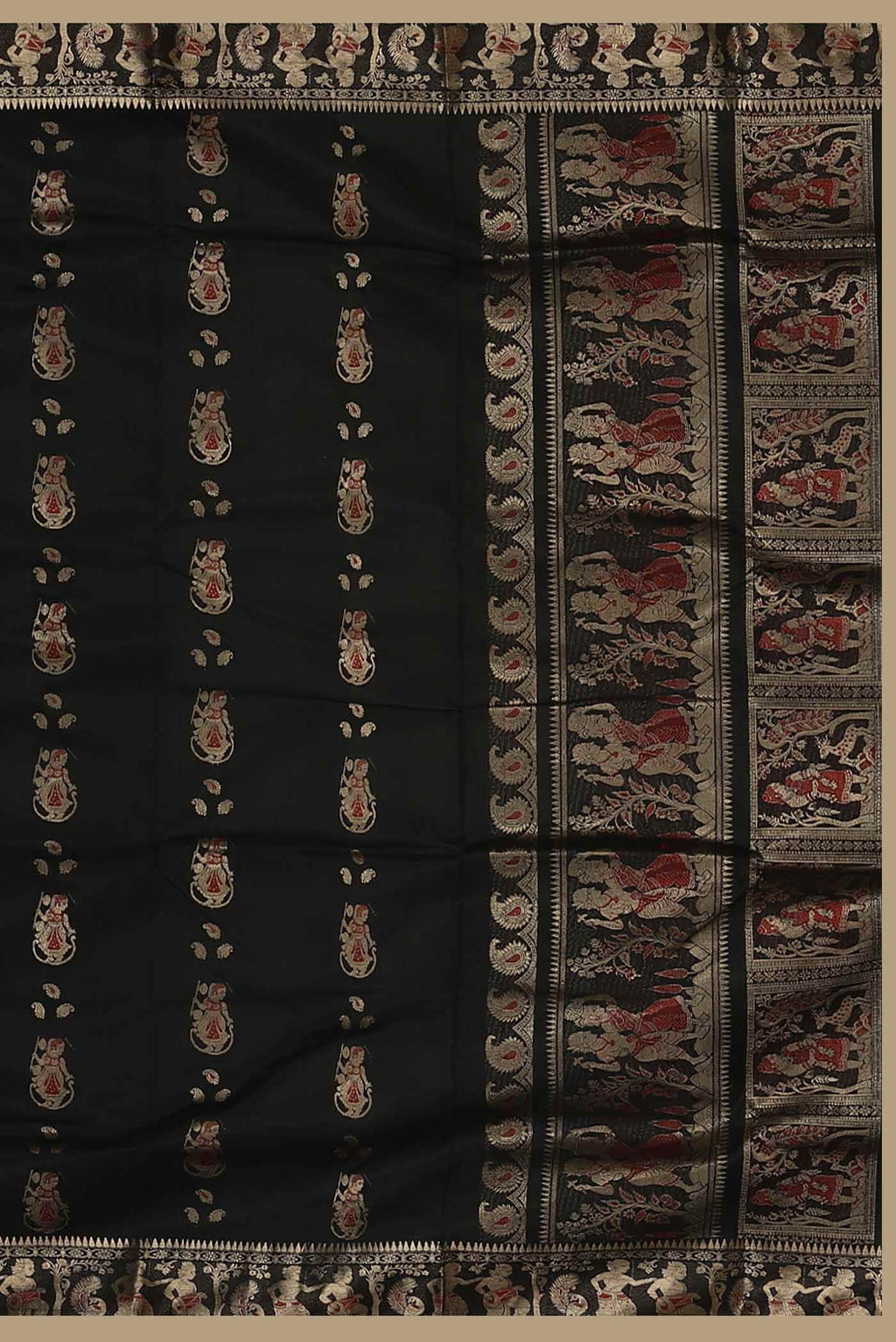 Black Baluchari Silk Saree