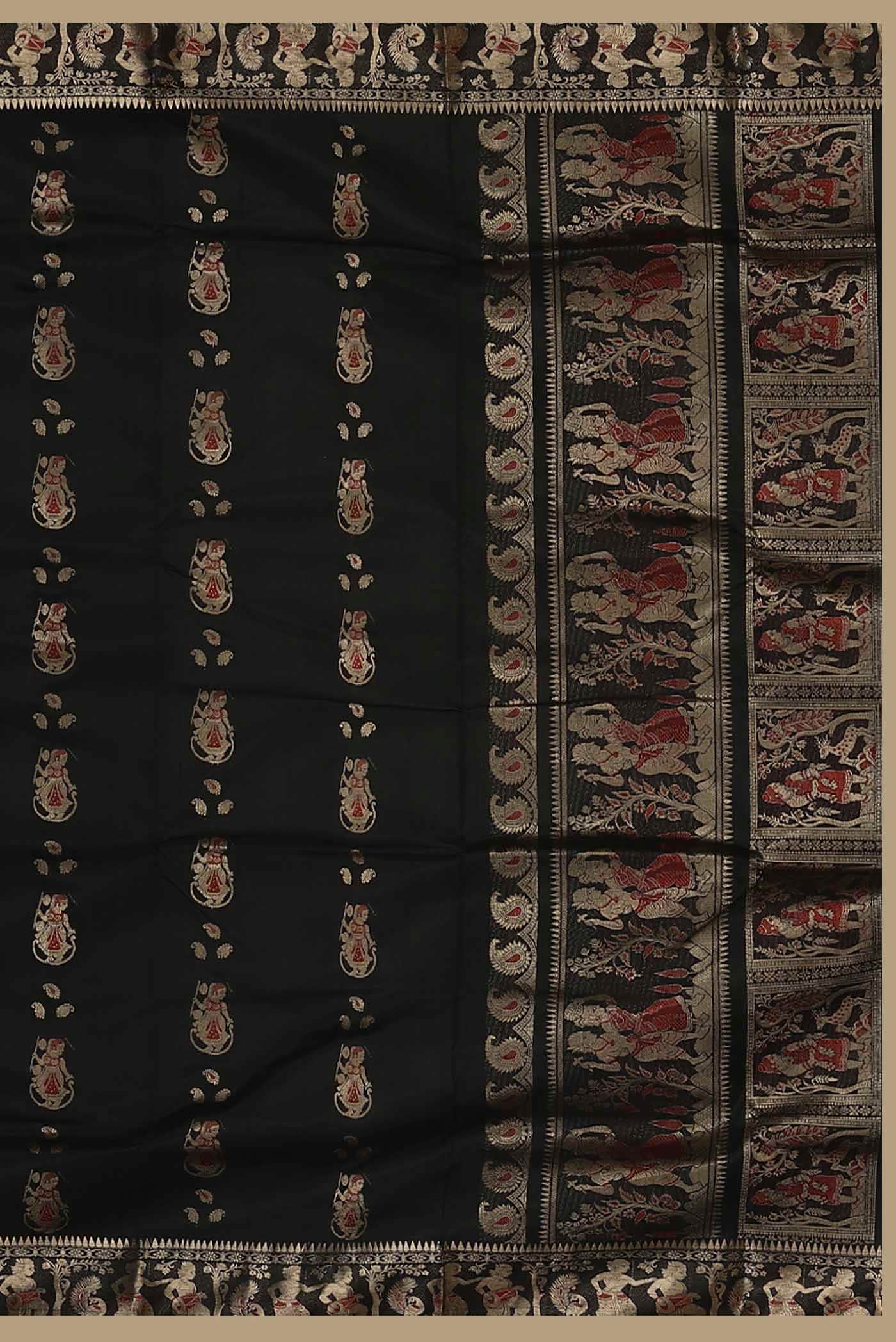 Black Baluchari Silk Saree