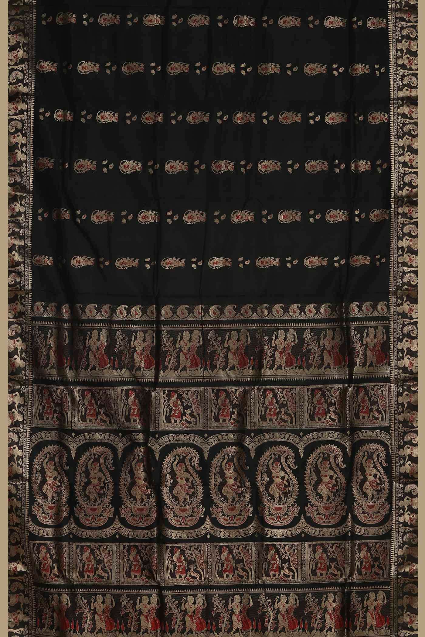 Black Baluchari Silk Saree