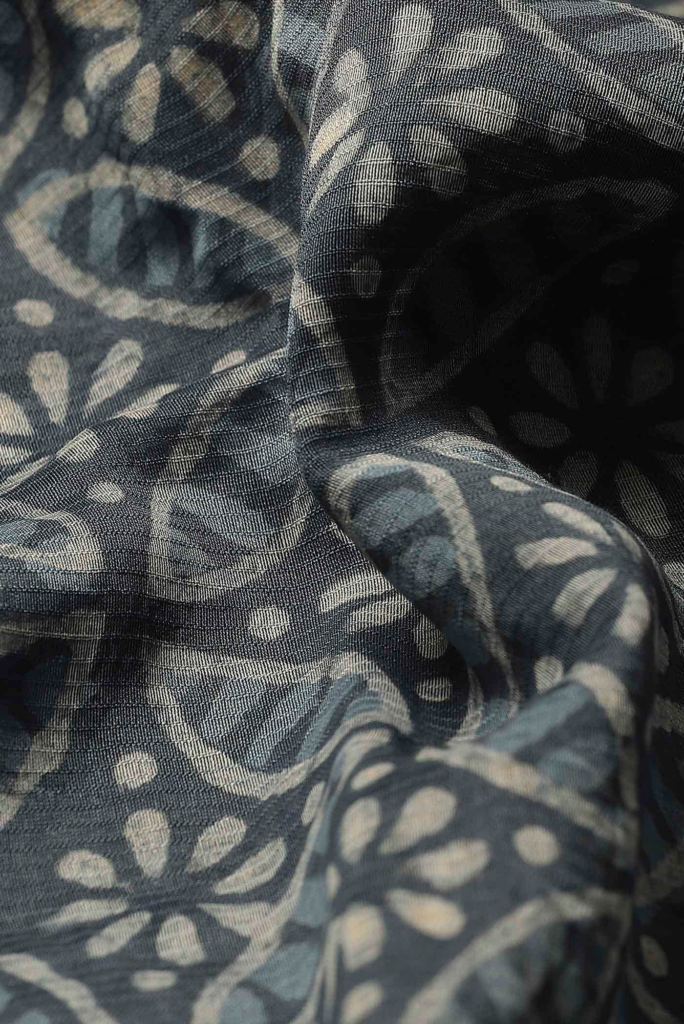 Blue Maheshwari Silk Cotton Saree