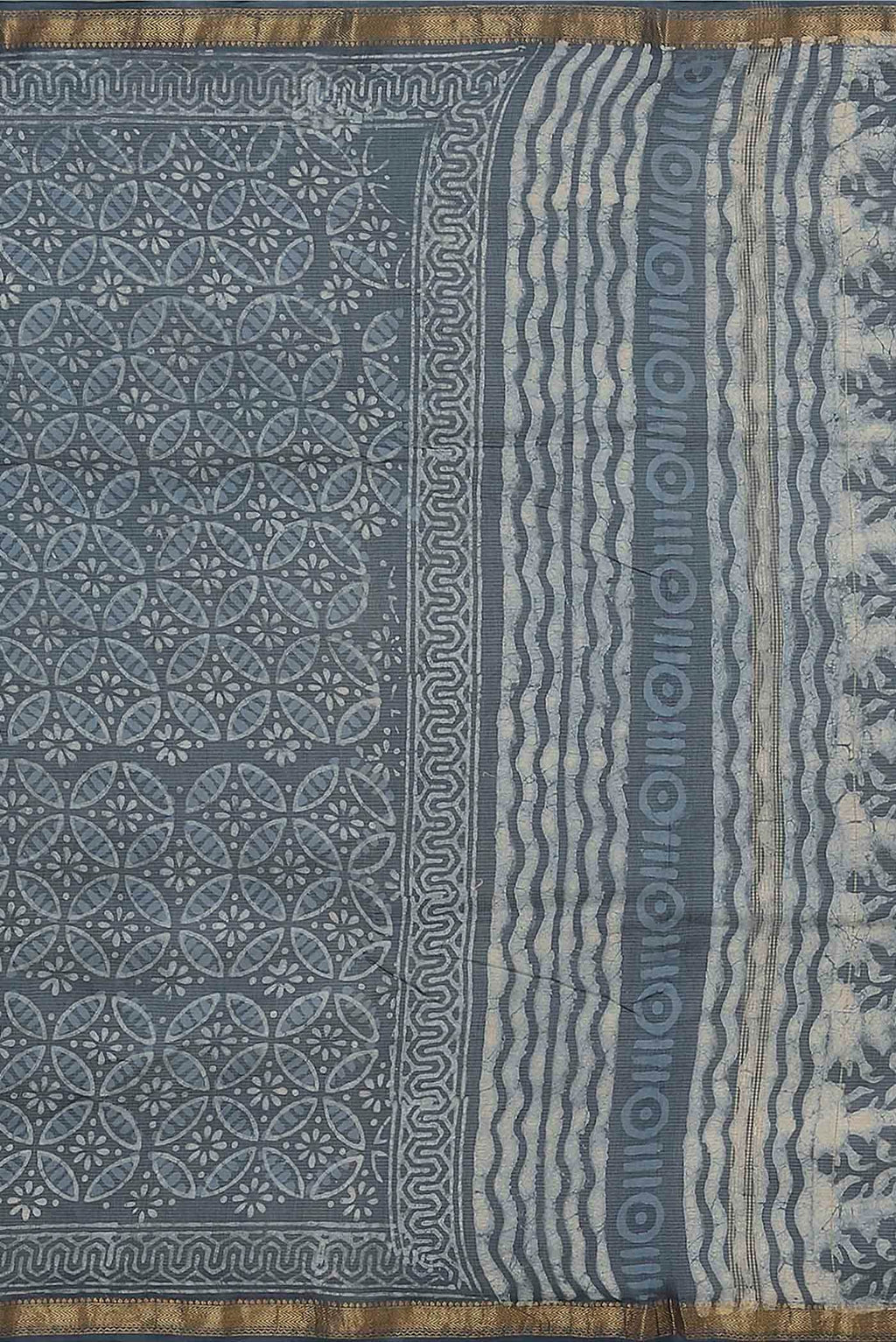 Blue Maheshwari Silk Cotton Saree
