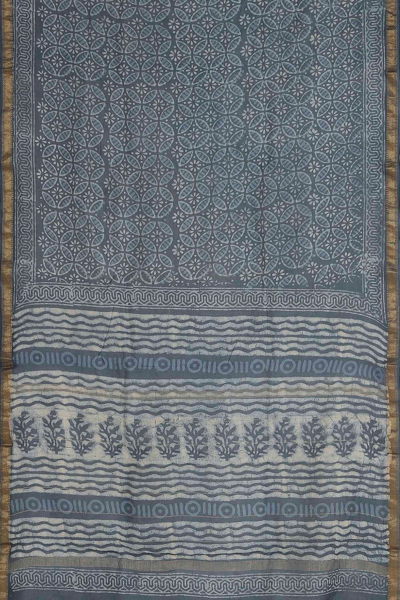 Blue Maheshwari Silk Cotton Saree