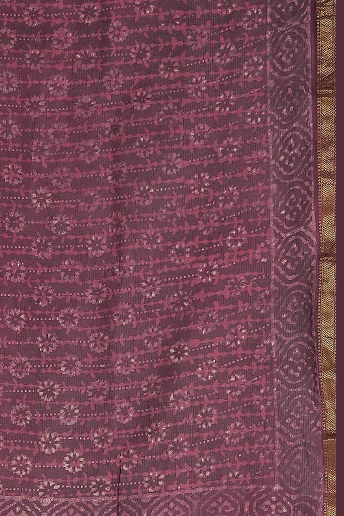 Pink Maheshwari Silk Cotton Saree