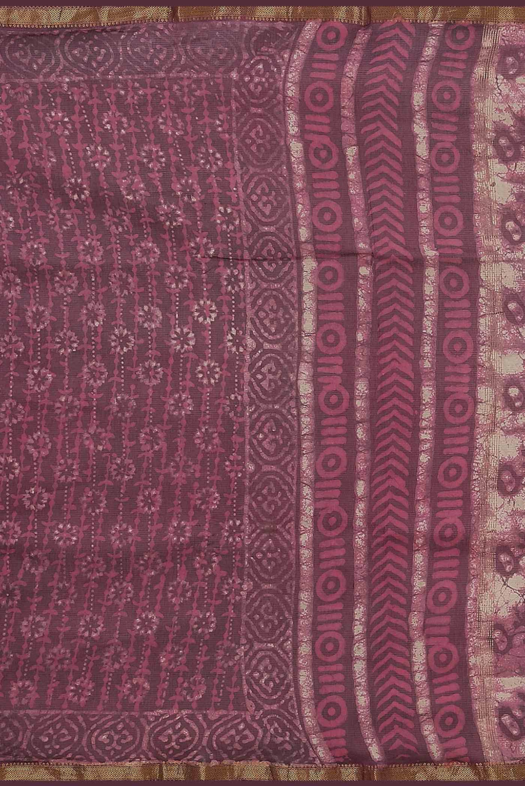 Pink Maheshwari Silk Cotton Saree