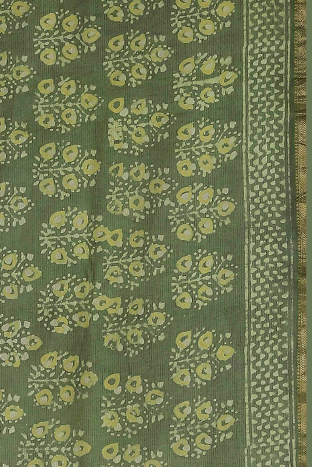 Green Maheshwari Silk Cotton Saree