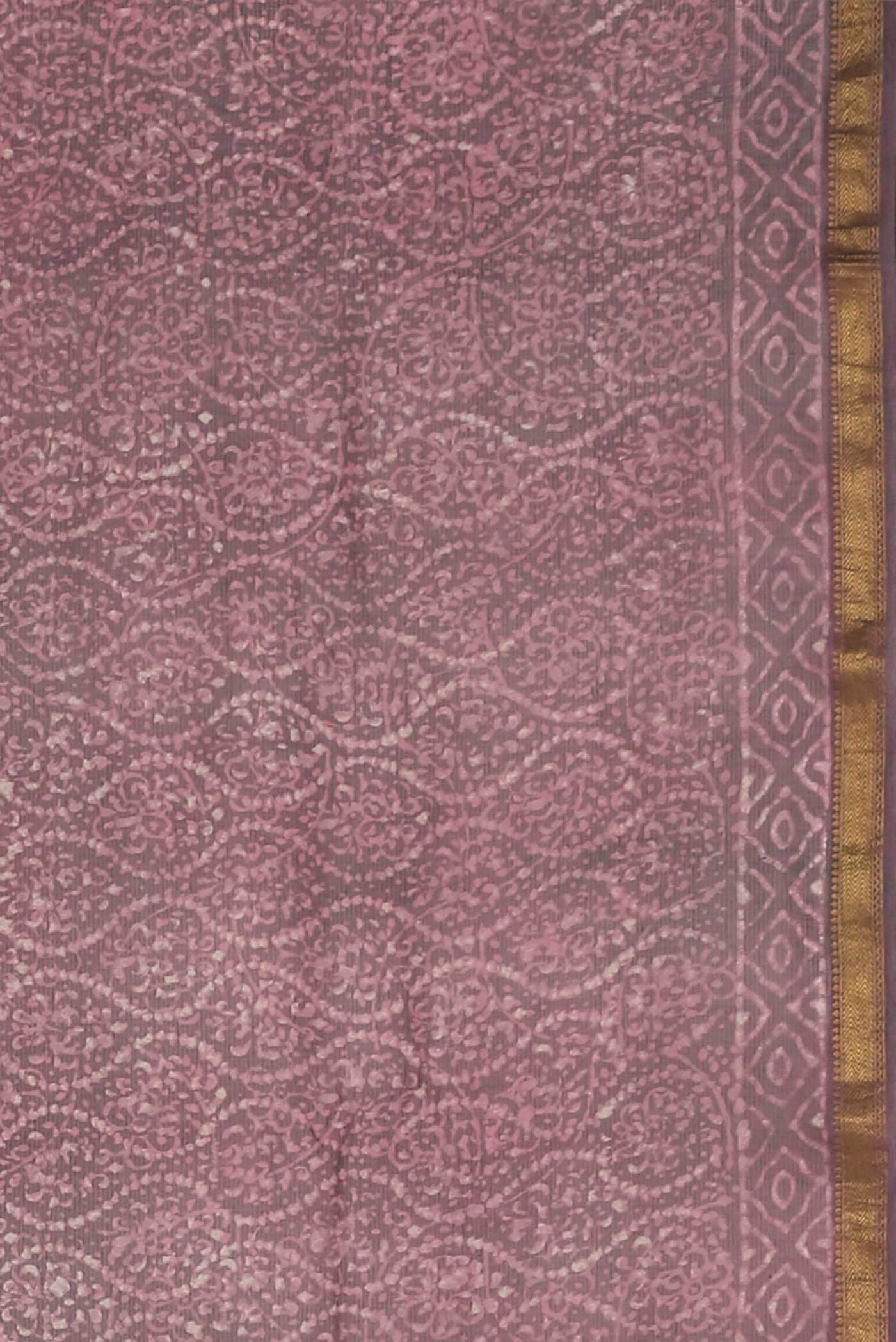 Pink Maheshwari Silk Cotton Saree