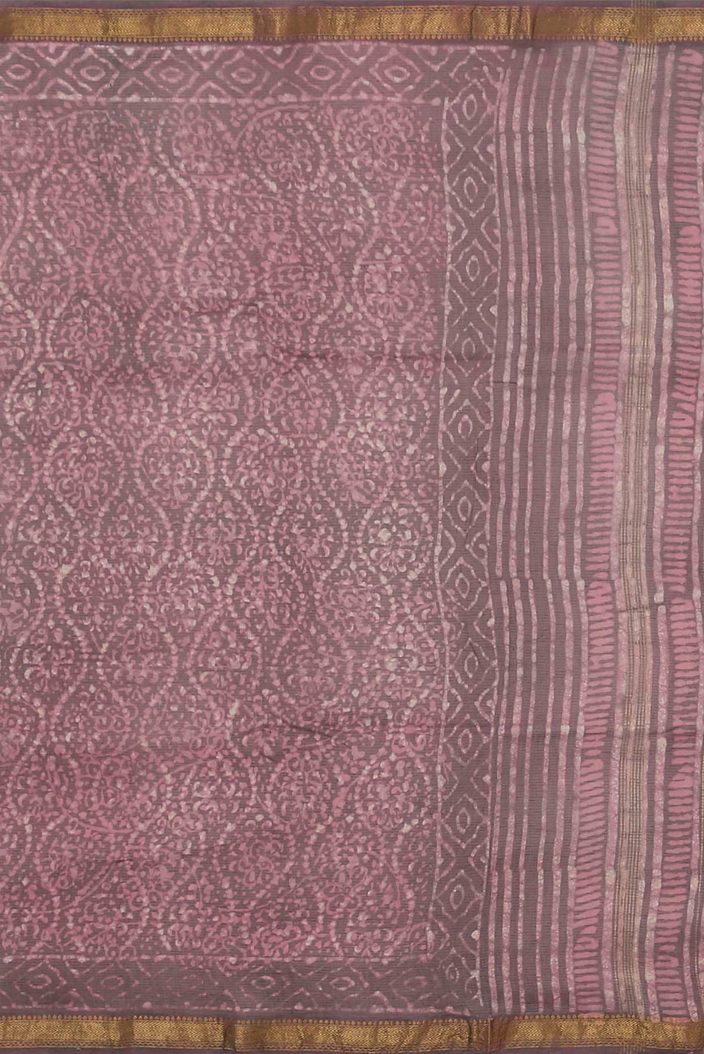 Pink Maheshwari Silk Cotton Saree