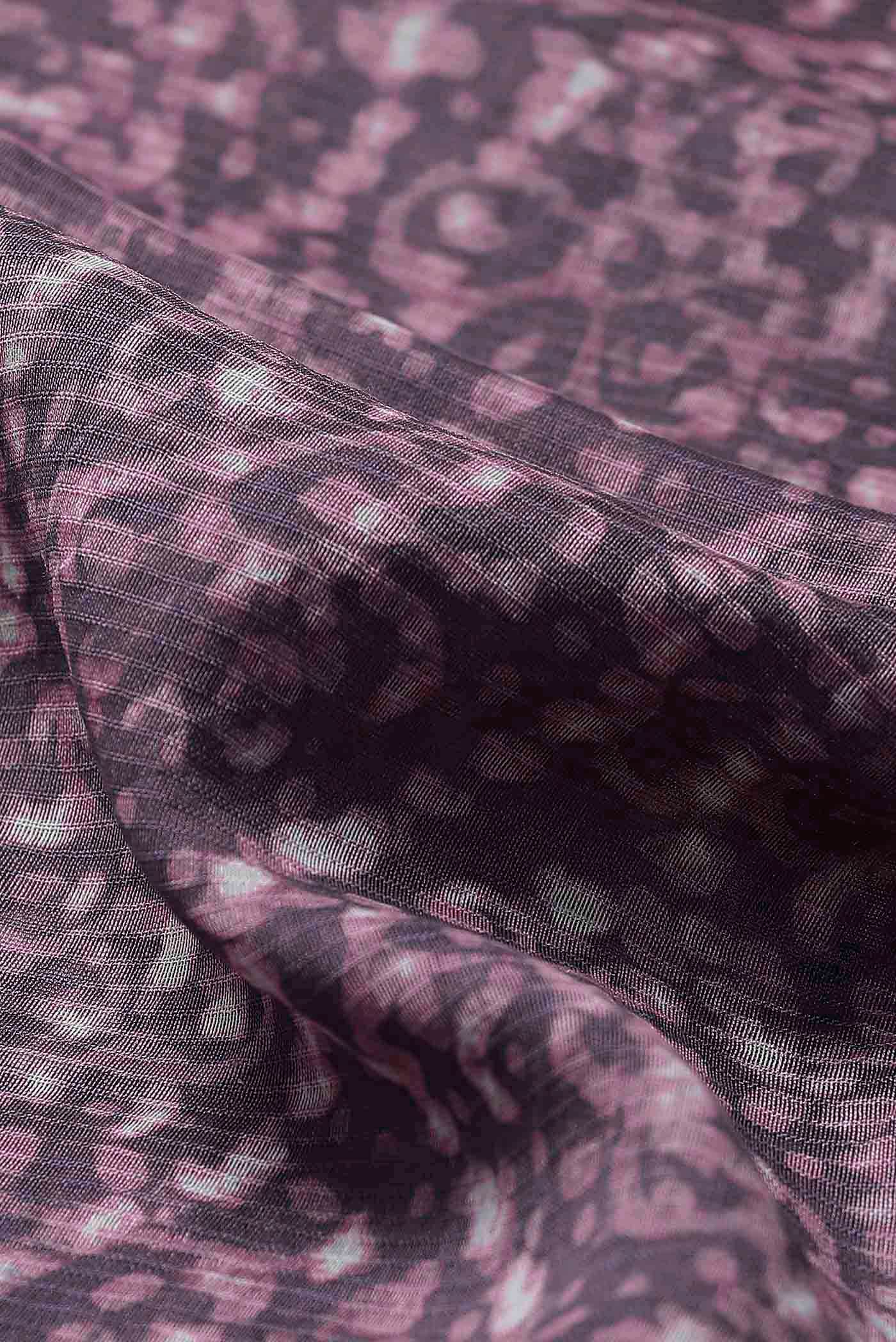Purple Maheshwari Silk Cotton Saree