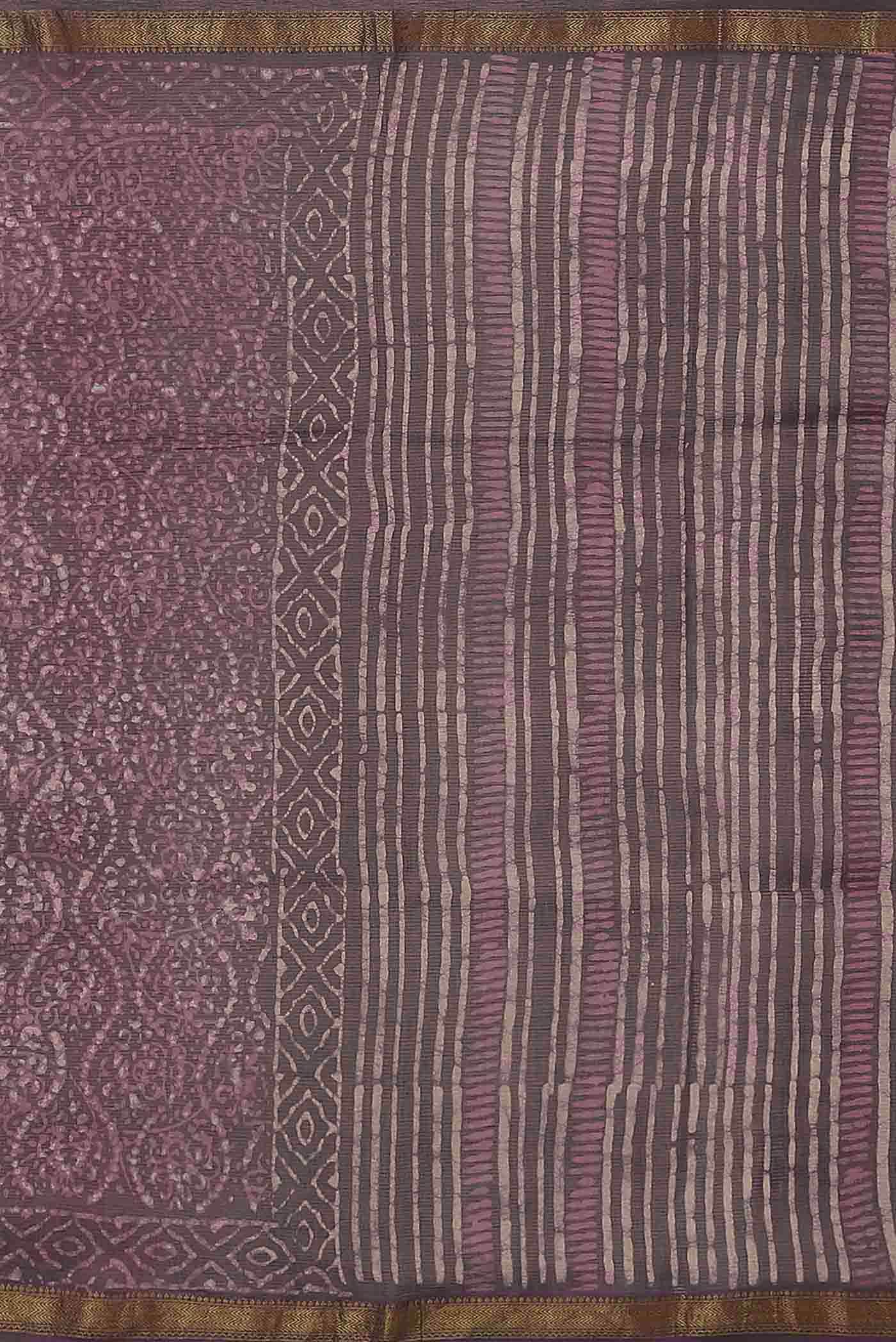 Purple Maheshwari Silk Cotton Saree