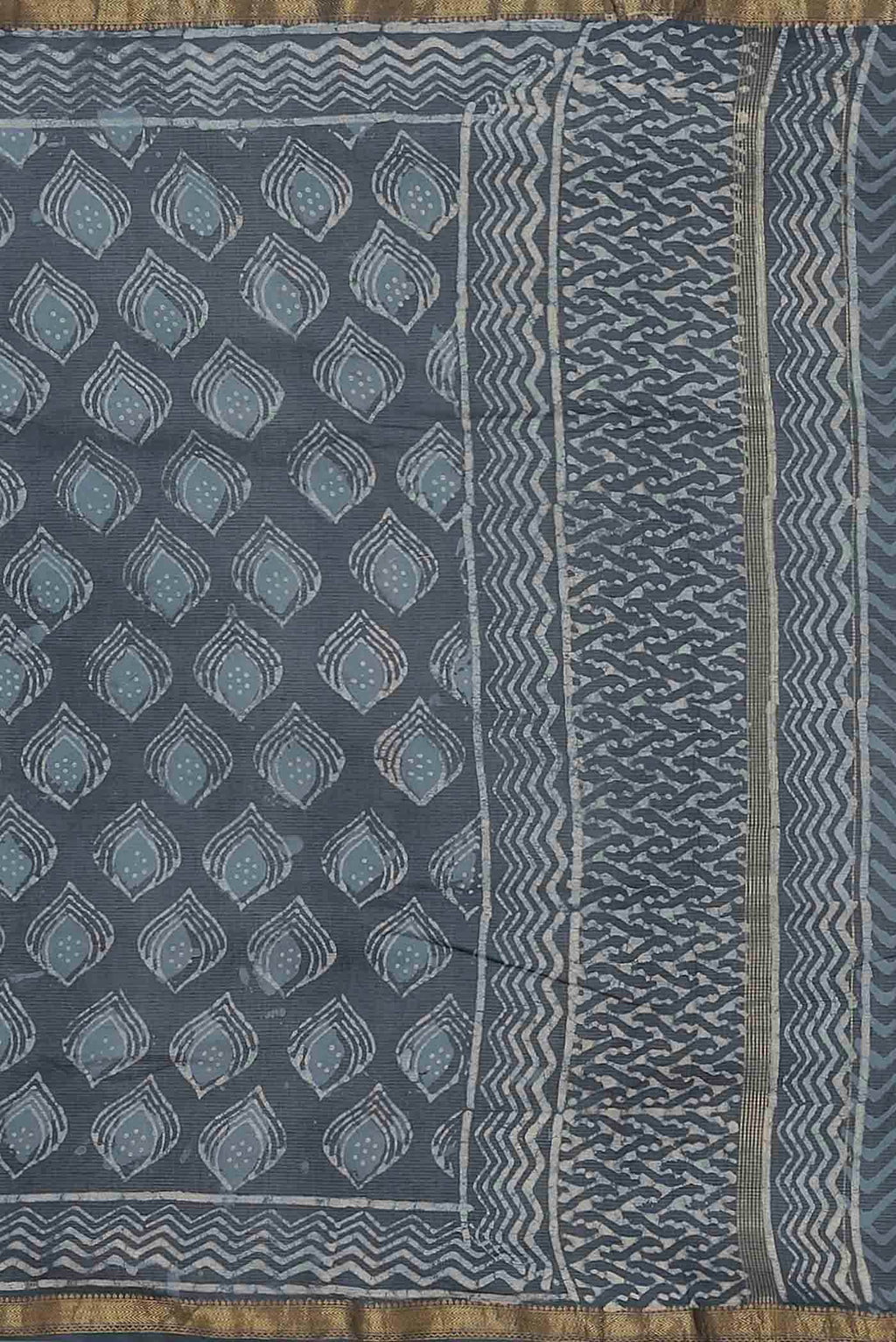 Blue Maheshwari Silk Cotton Saree