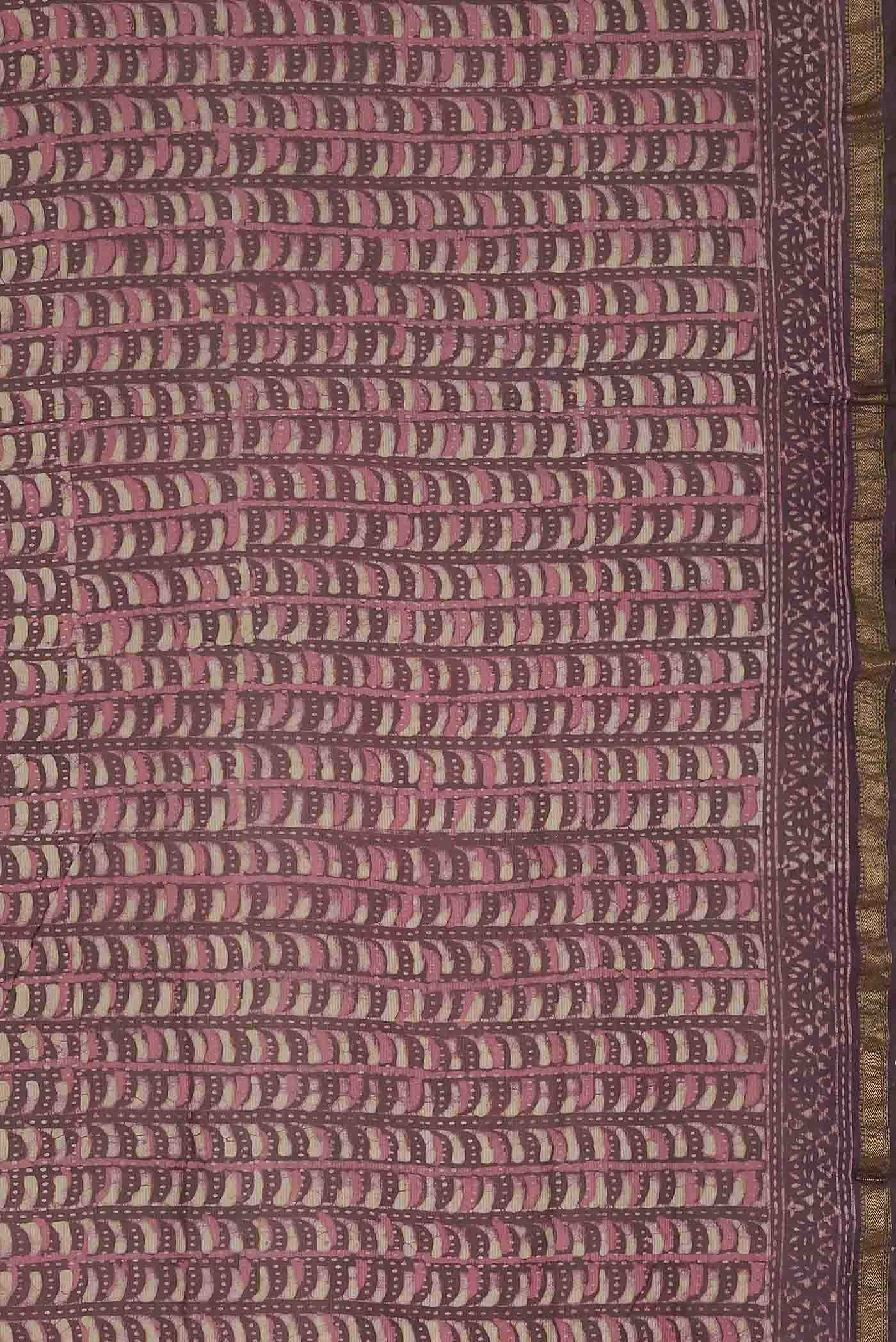 Mauve Maheshwari Silk Cotton Saree