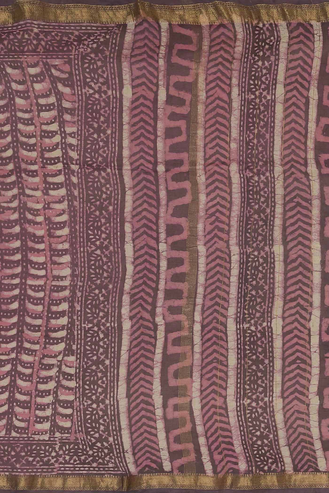 Mauve Maheshwari Silk Cotton Saree