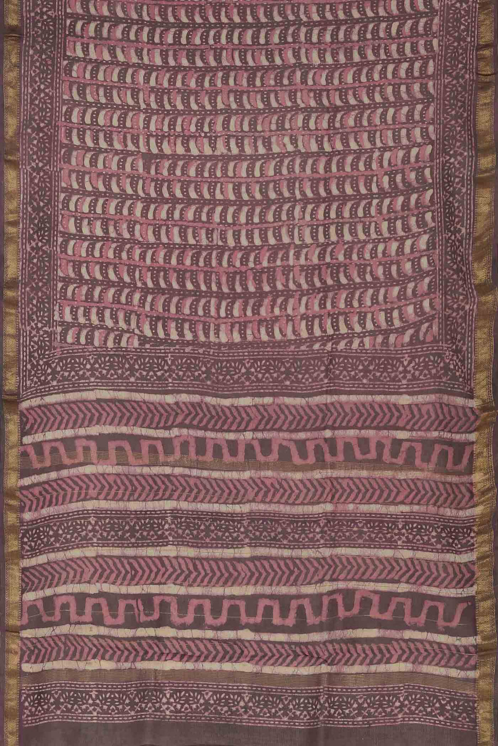 Mauve Maheshwari Silk Cotton Saree
