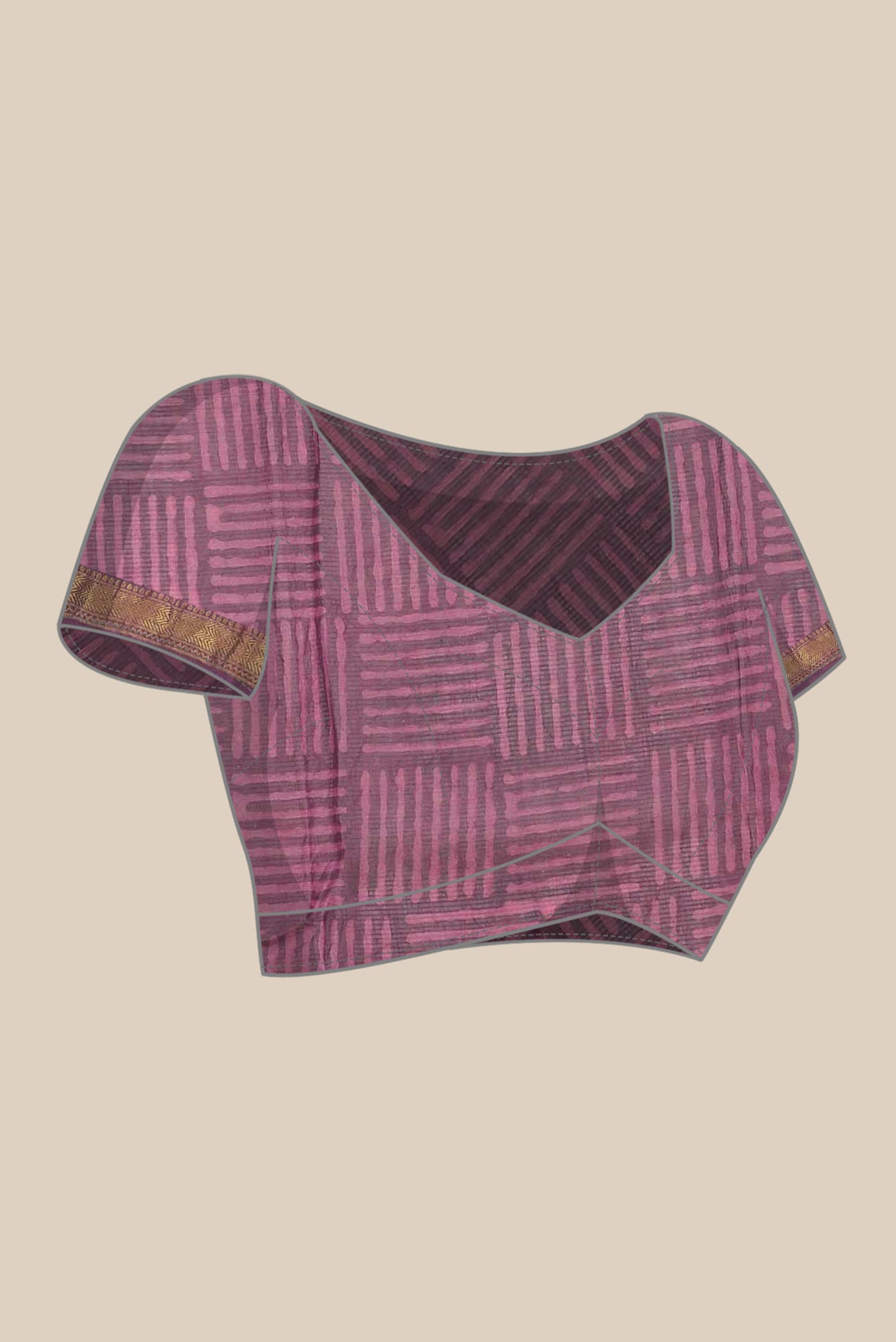 Mauve Maheshwari Silk Cotton Saree