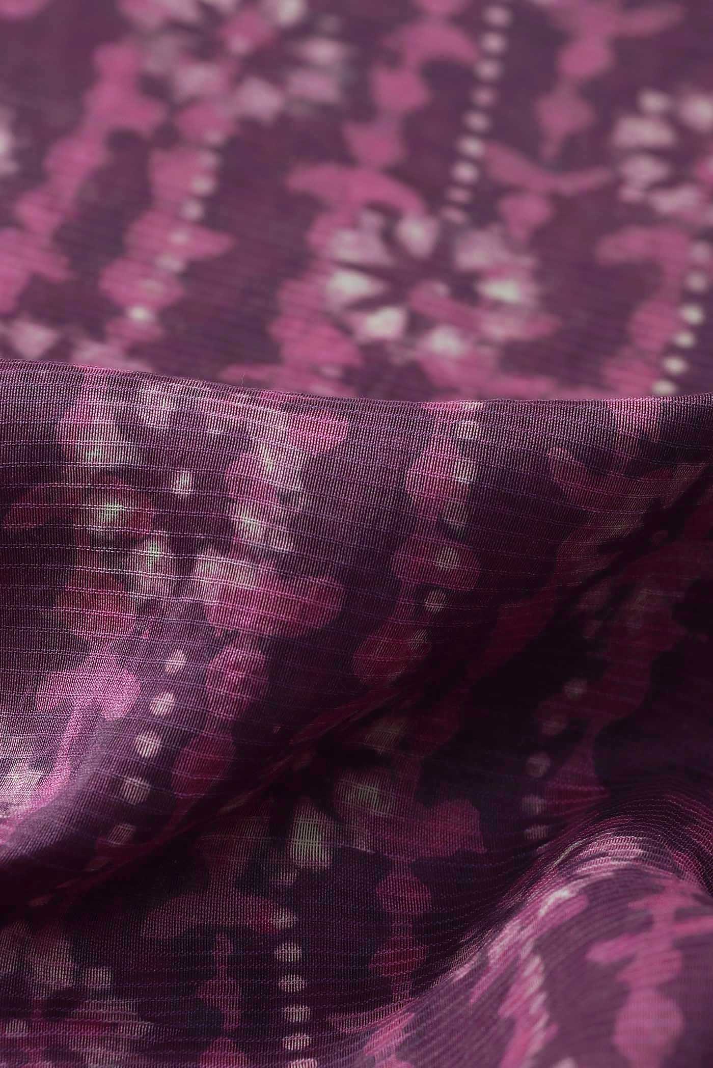 Mauve Maheshwari Silk Cotton Saree