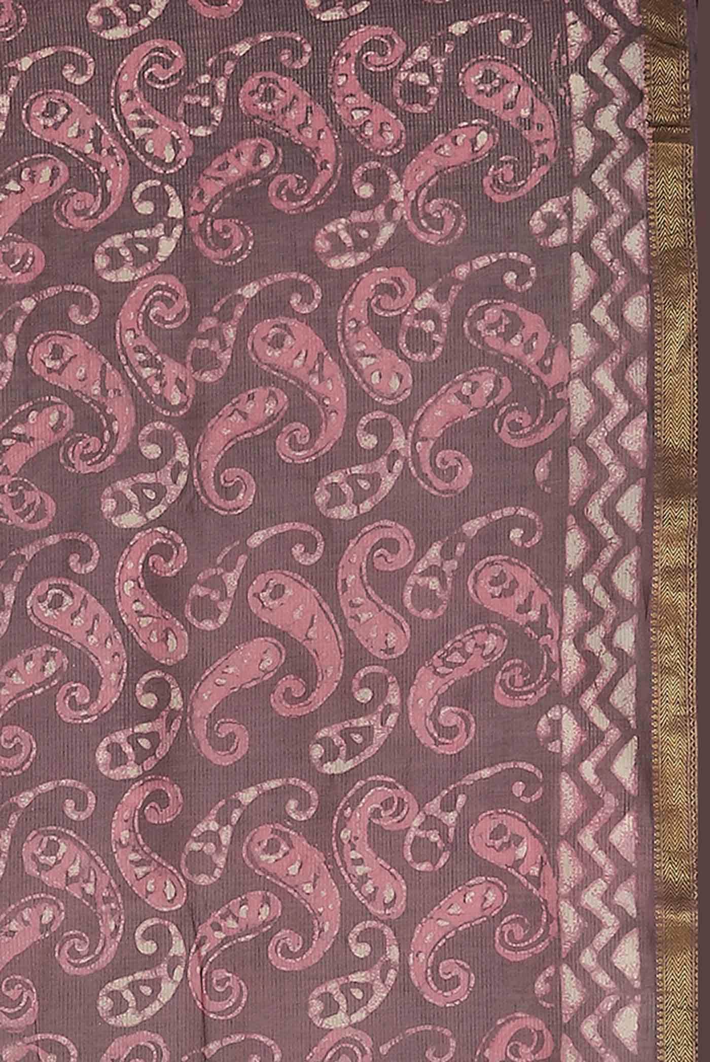 Pink Maheshwari Silk Cotton Saree