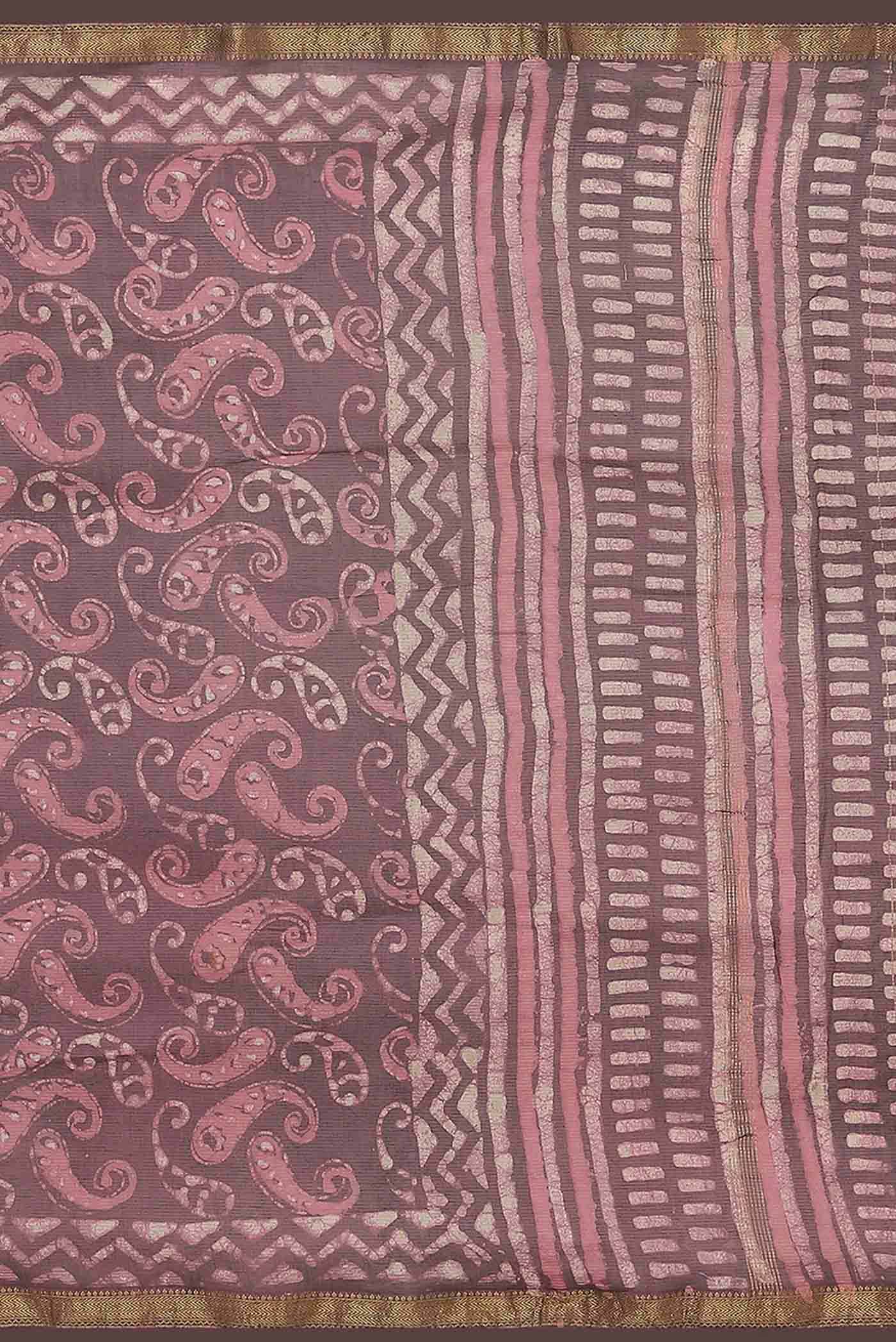 Pink Maheshwari Silk Cotton Saree