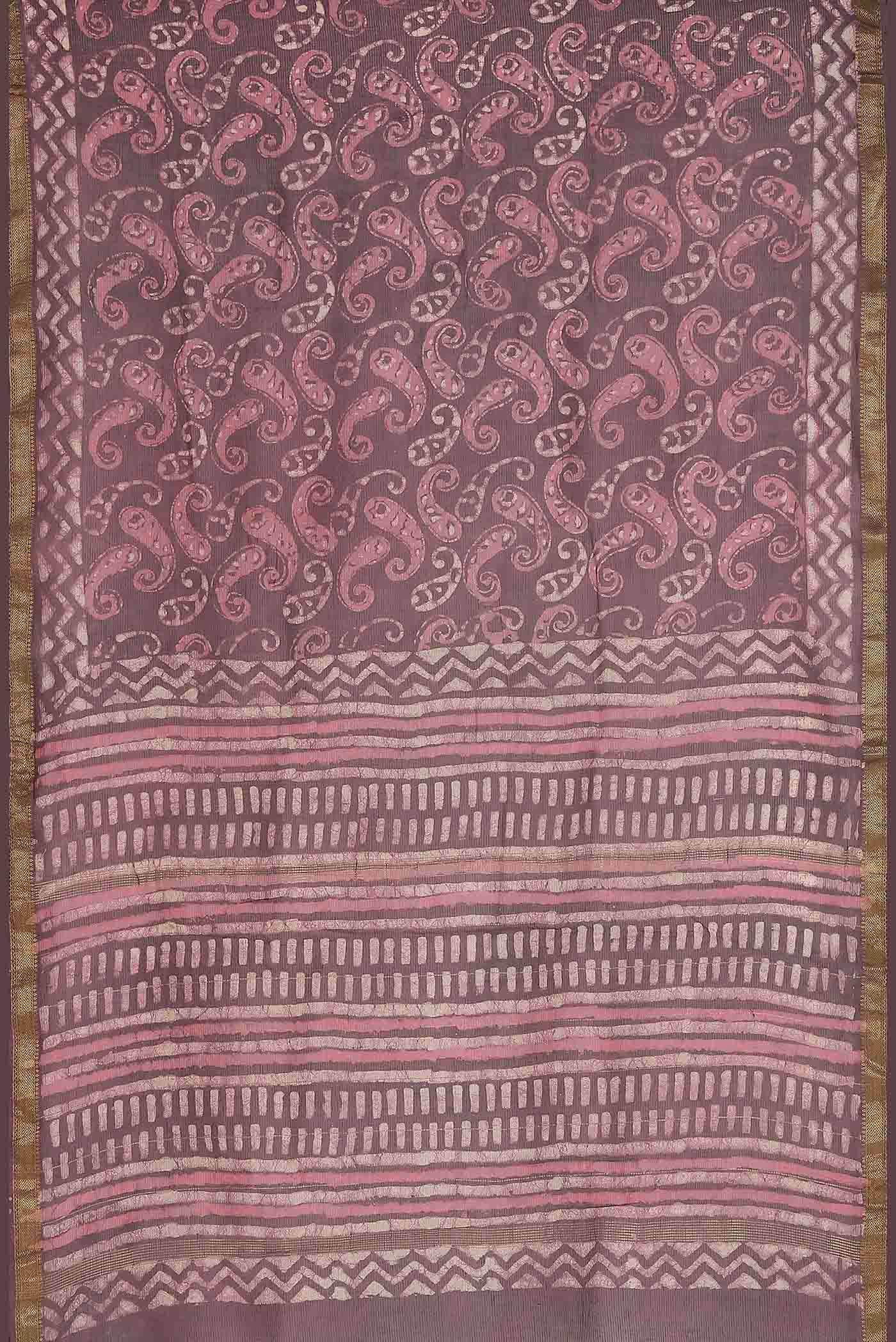 Pink Maheshwari Silk Cotton Saree