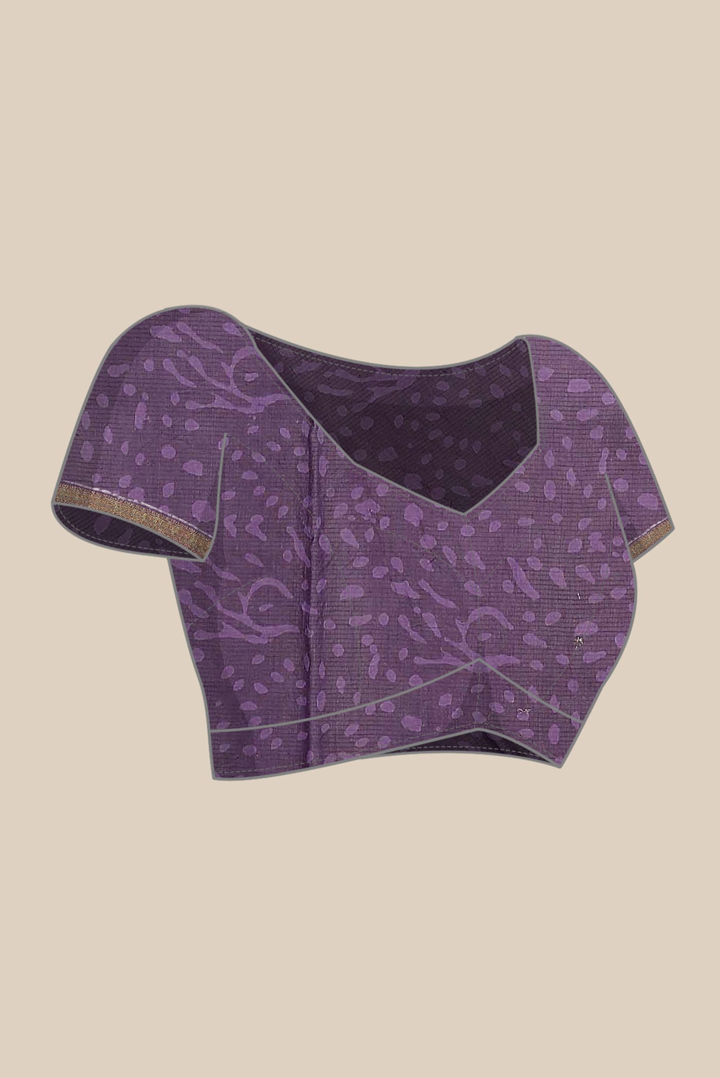 Purple Maheshwari Silk Cotton Saree