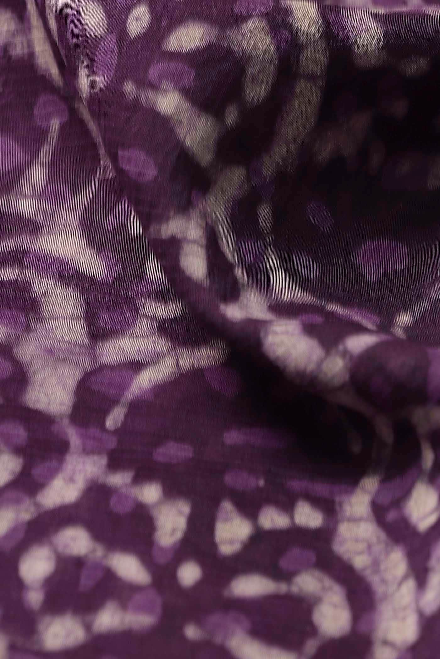Purple Maheshwari Silk Cotton Saree