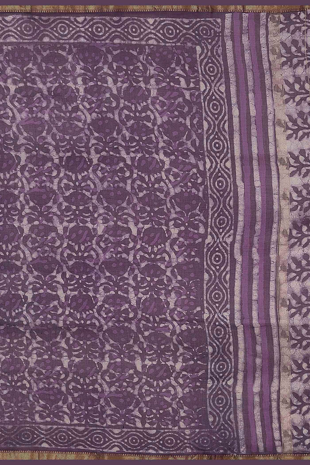 Purple Maheshwari Silk Cotton Saree