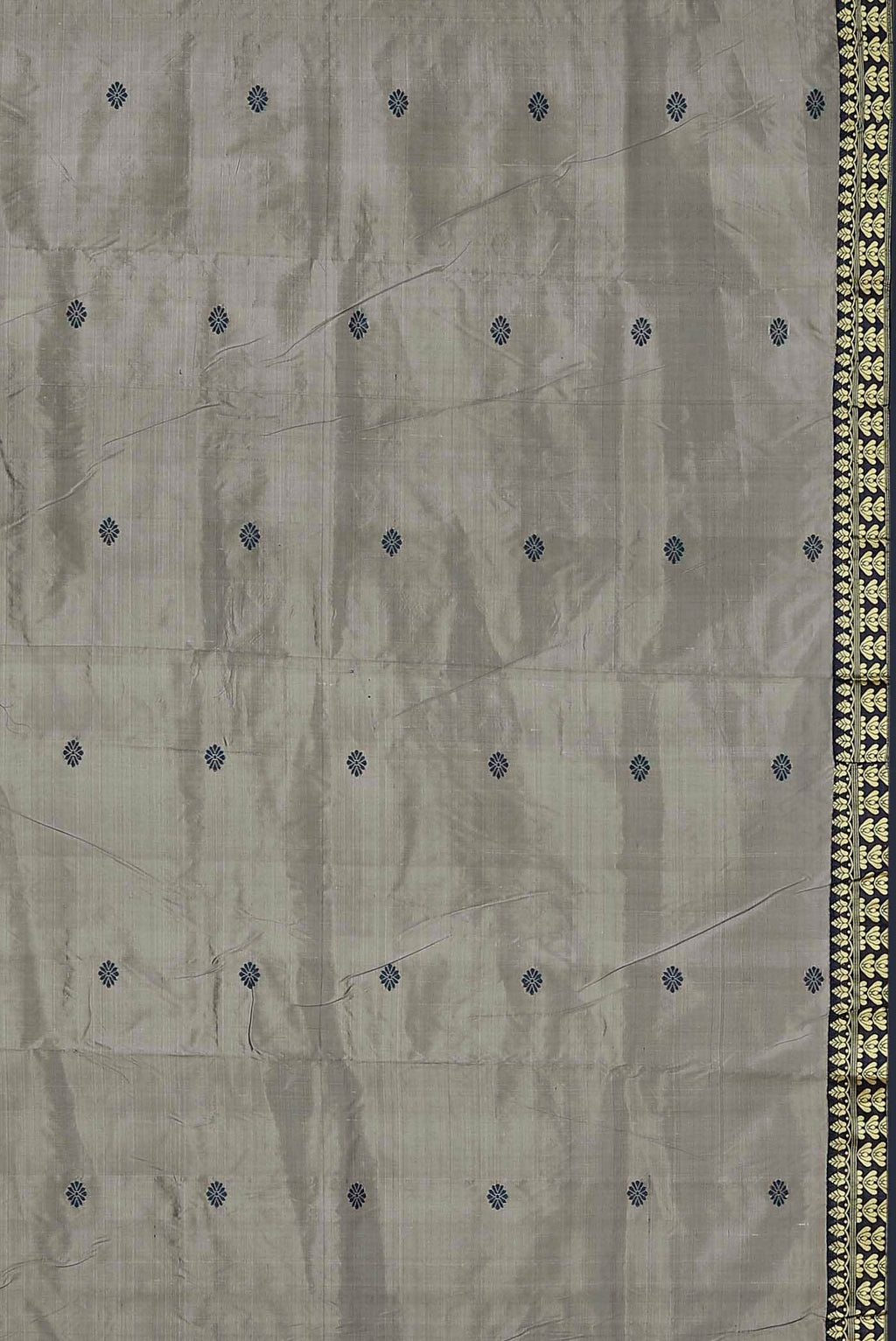 Grey Assam Silk Saree