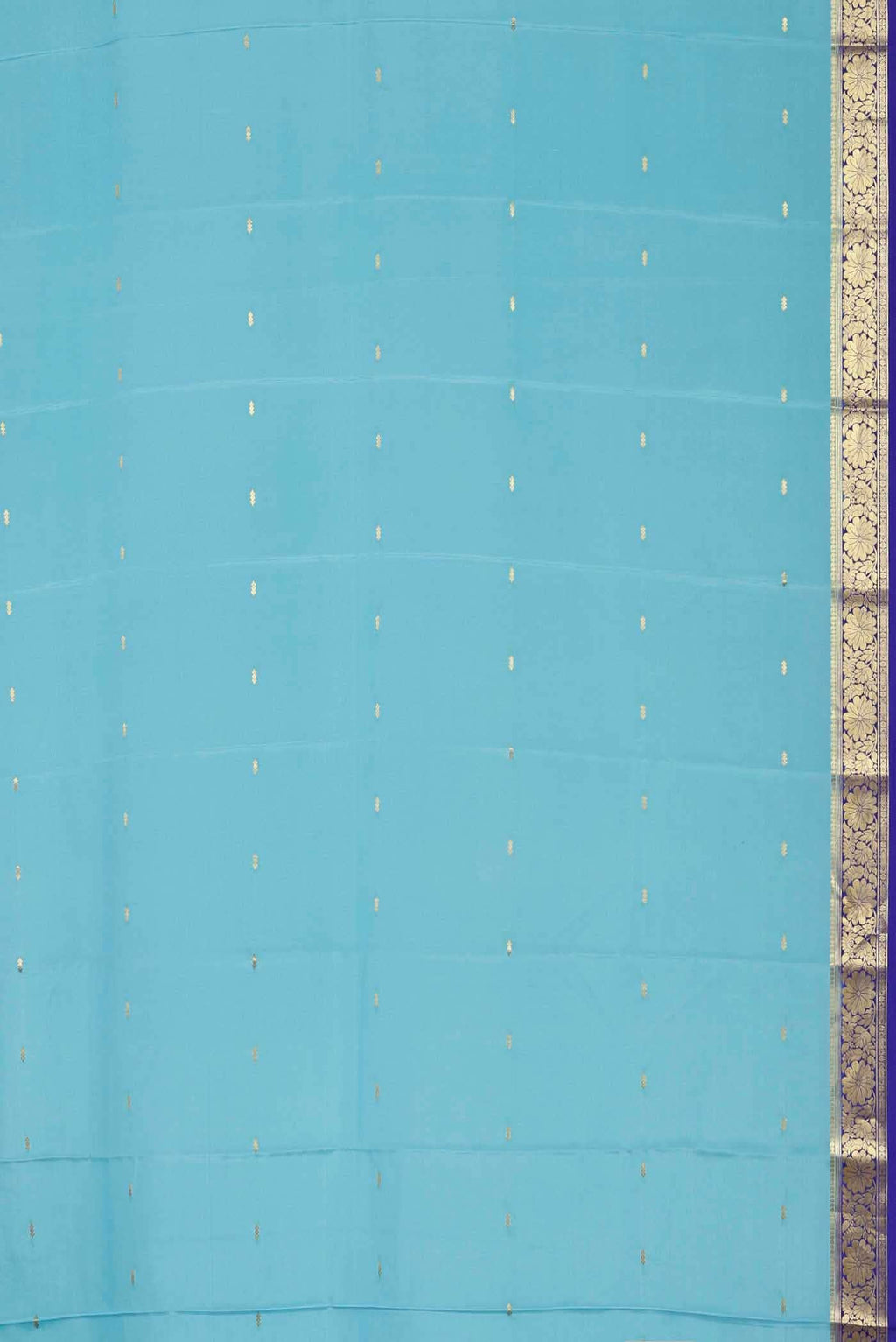 Sky Blue Mysore Crepe Saree