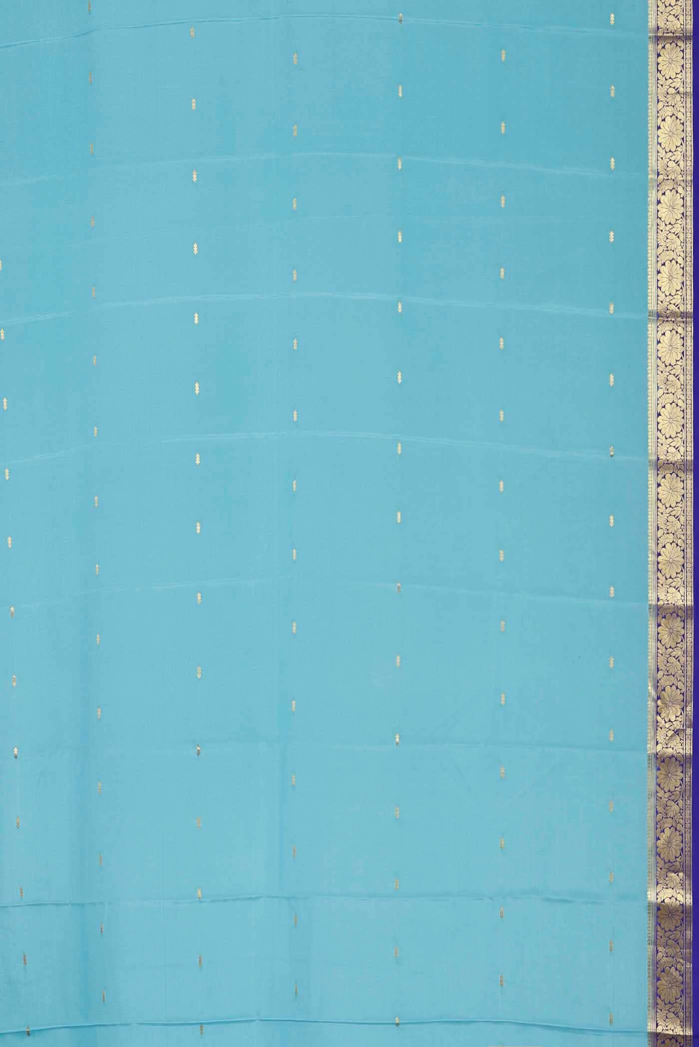 Sky Blue Mysore Crepe Saree