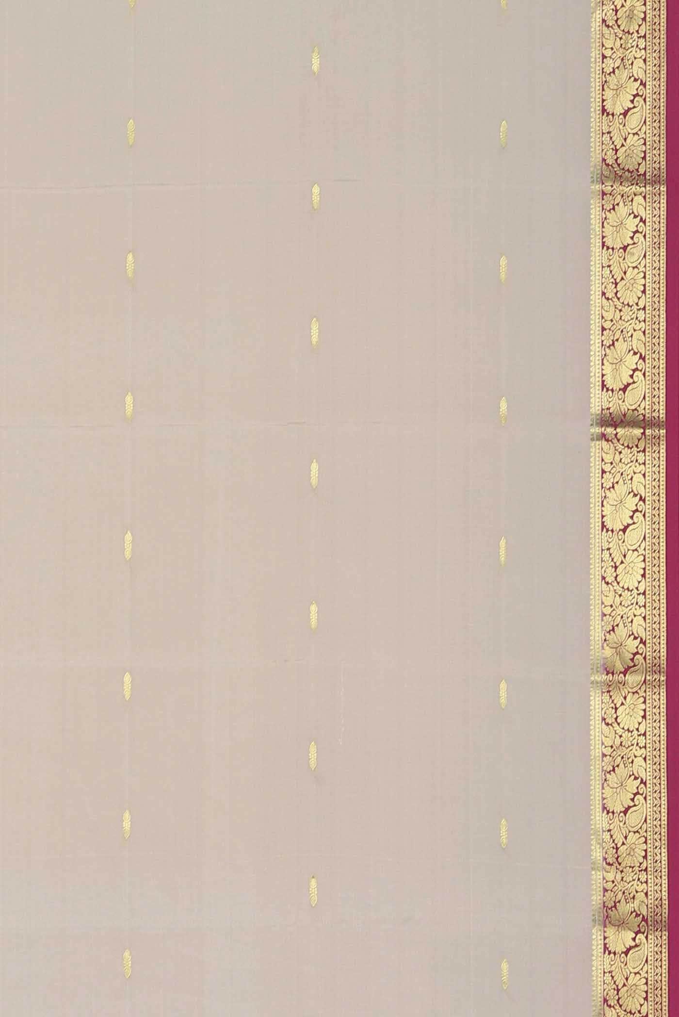 Cream Mysore Crepe Saree