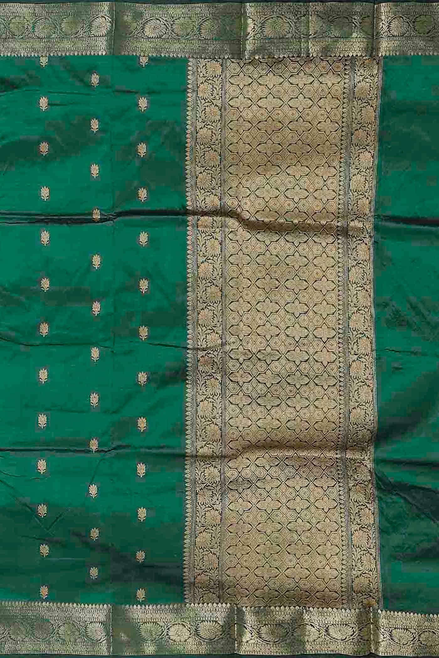 Green Banarasi Katan Silk Saree