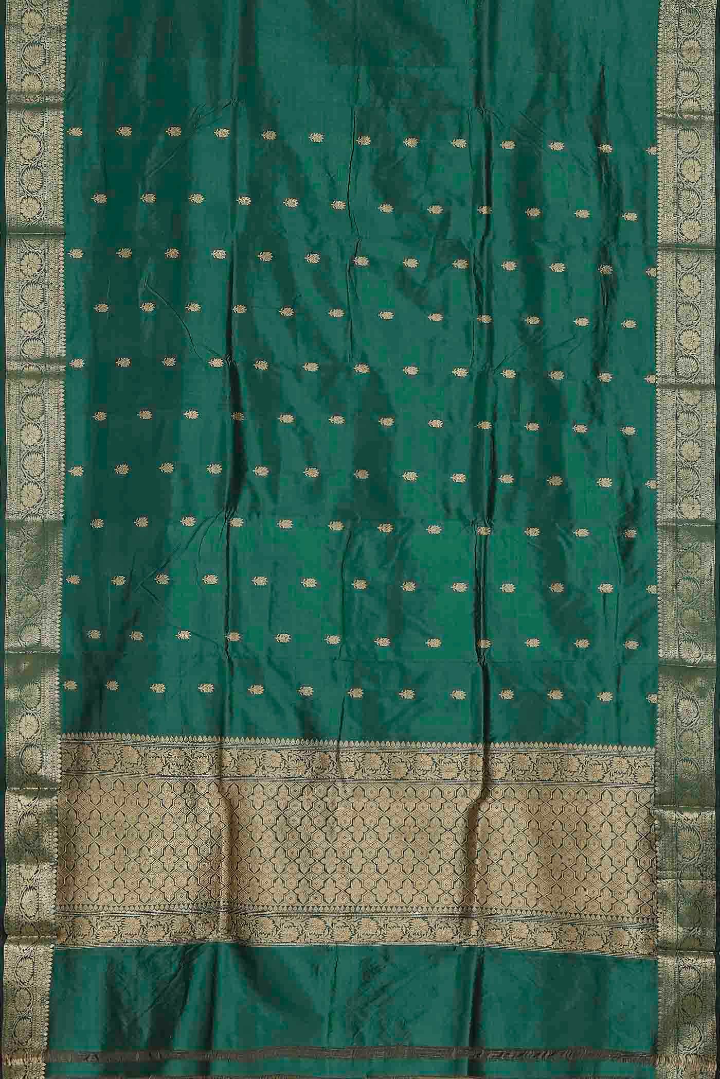 Green Banarasi Katan Silk Saree