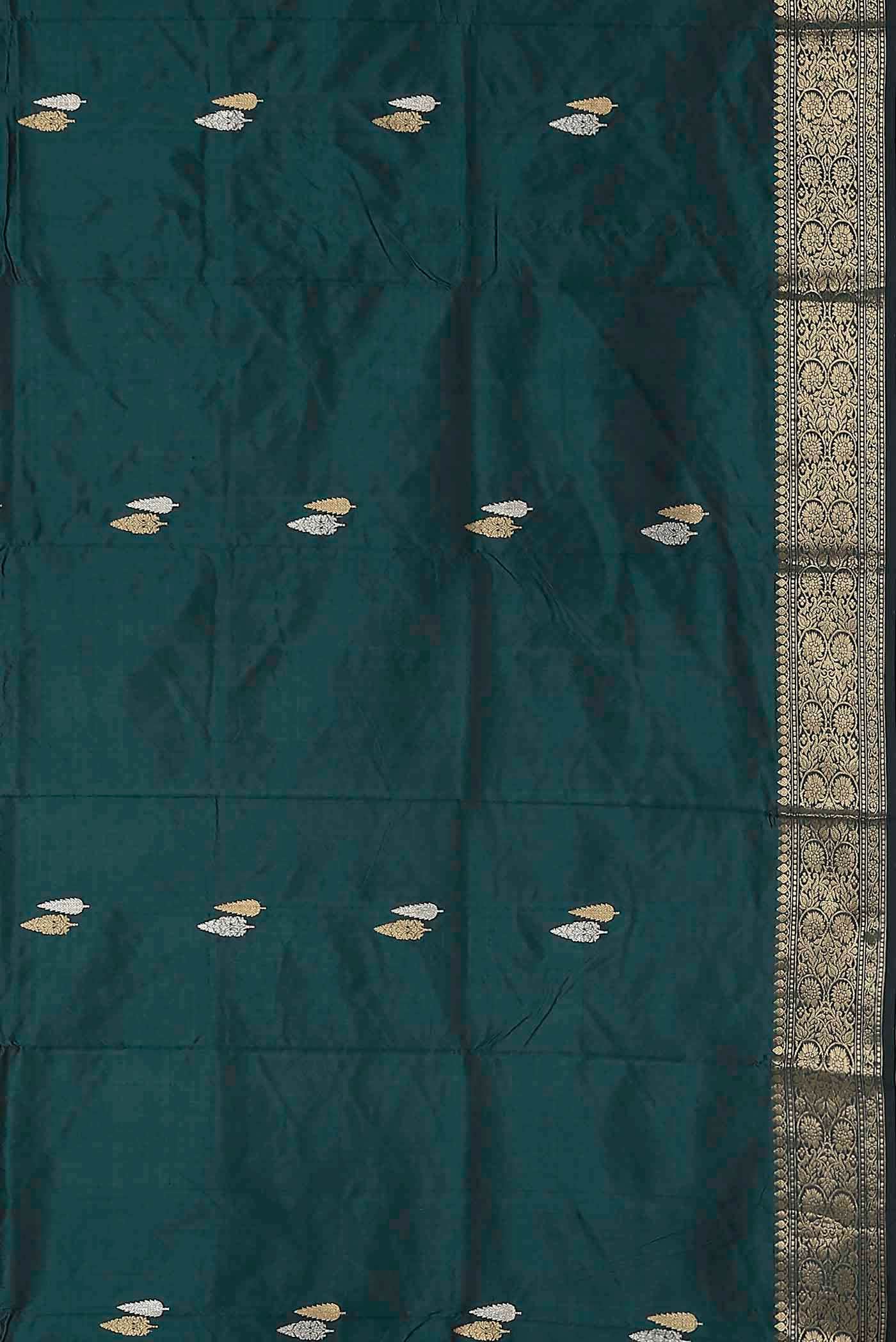 Blue Banarasi Katan Silk Saree