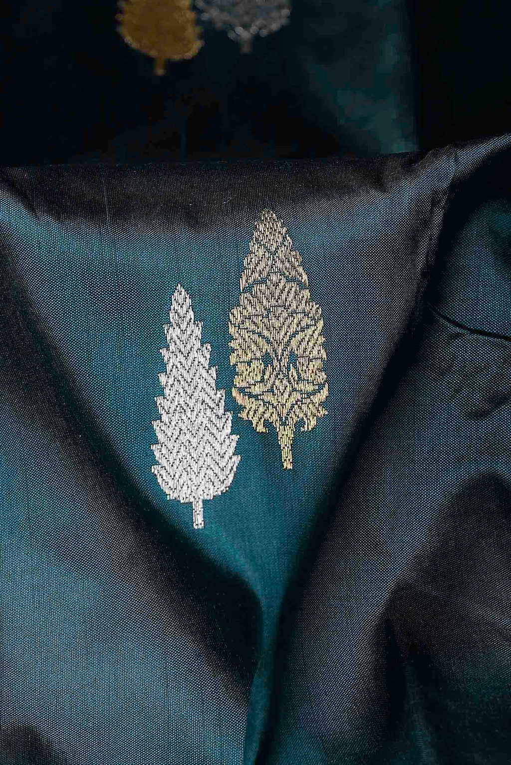 Blue Banarasi Katan Silk Saree