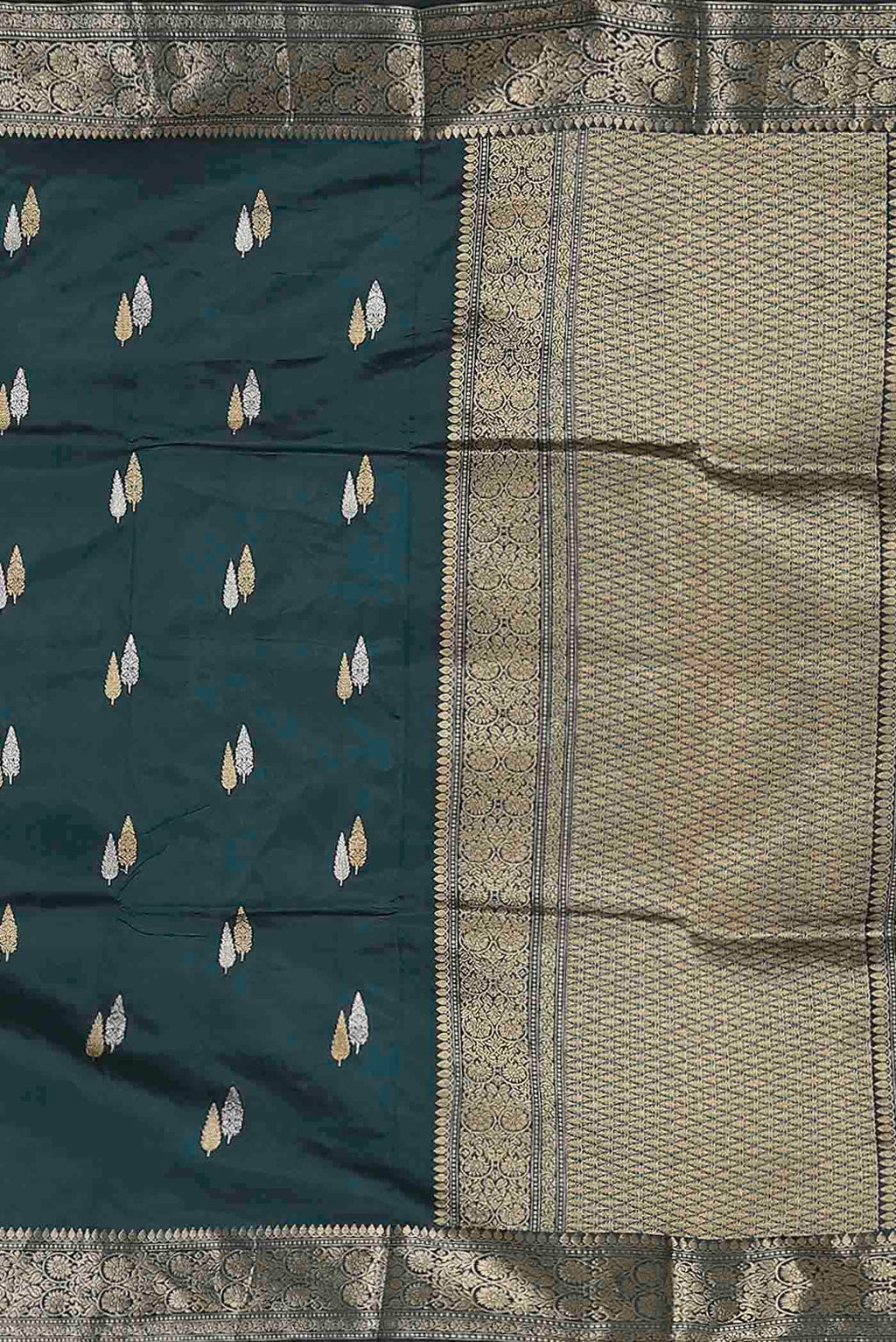 Blue Banarasi Katan Silk Saree