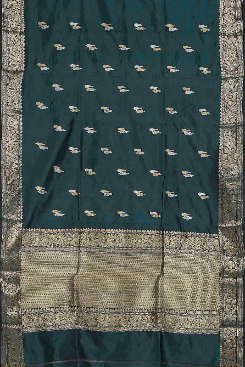 Blue Banarasi Katan Silk Saree