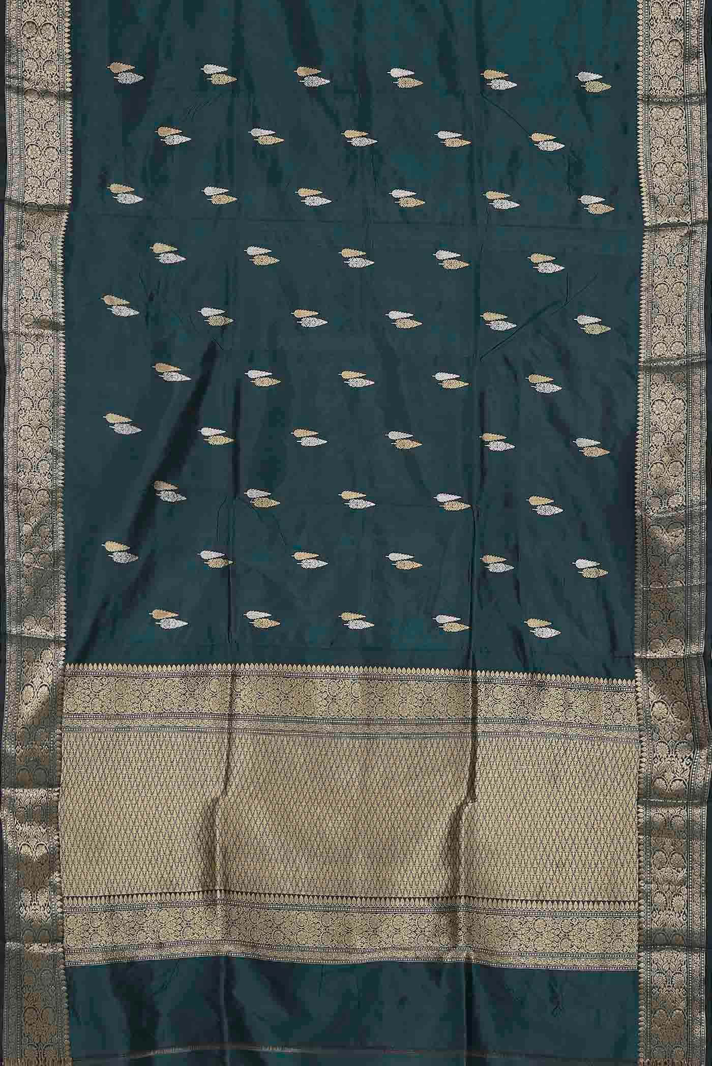 Blue Banarasi Katan Silk Saree