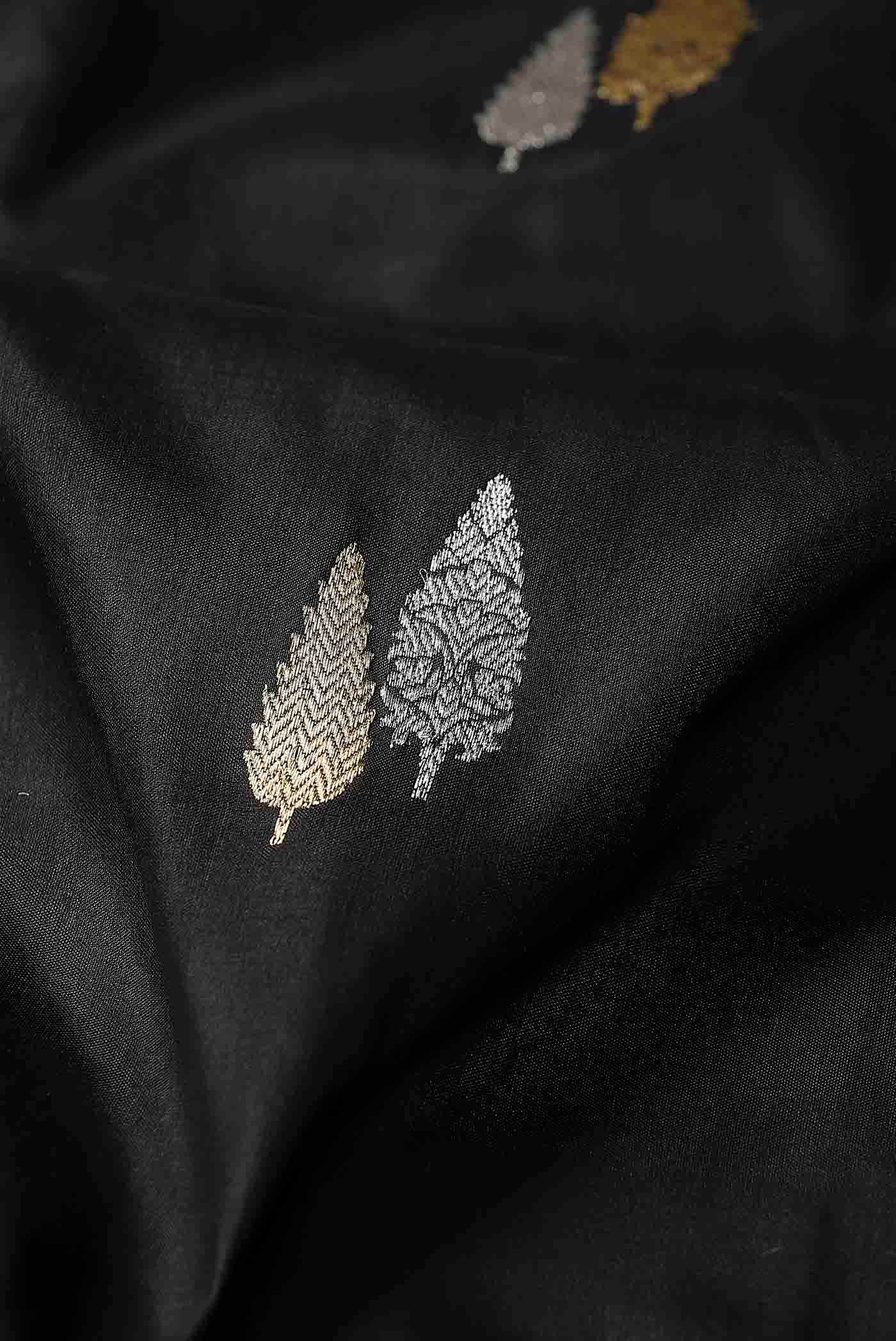 Black Banarasi Katan Silk Saree