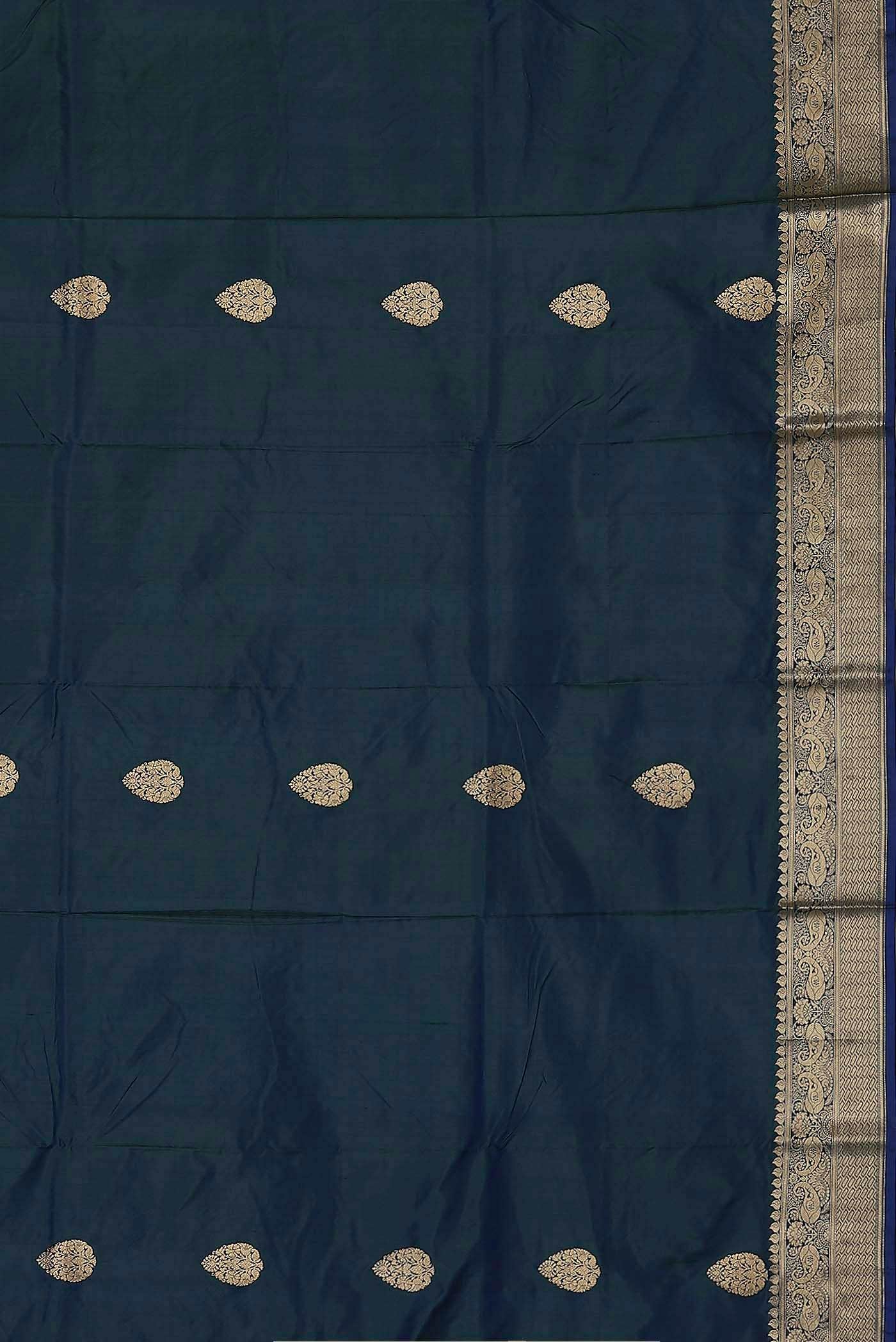 Blue Banarasi Katan Silk Saree