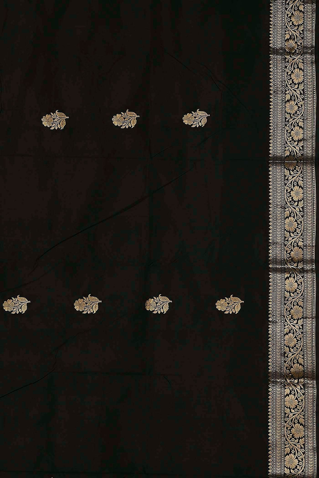 Black Banarasi Katan Silk Saree