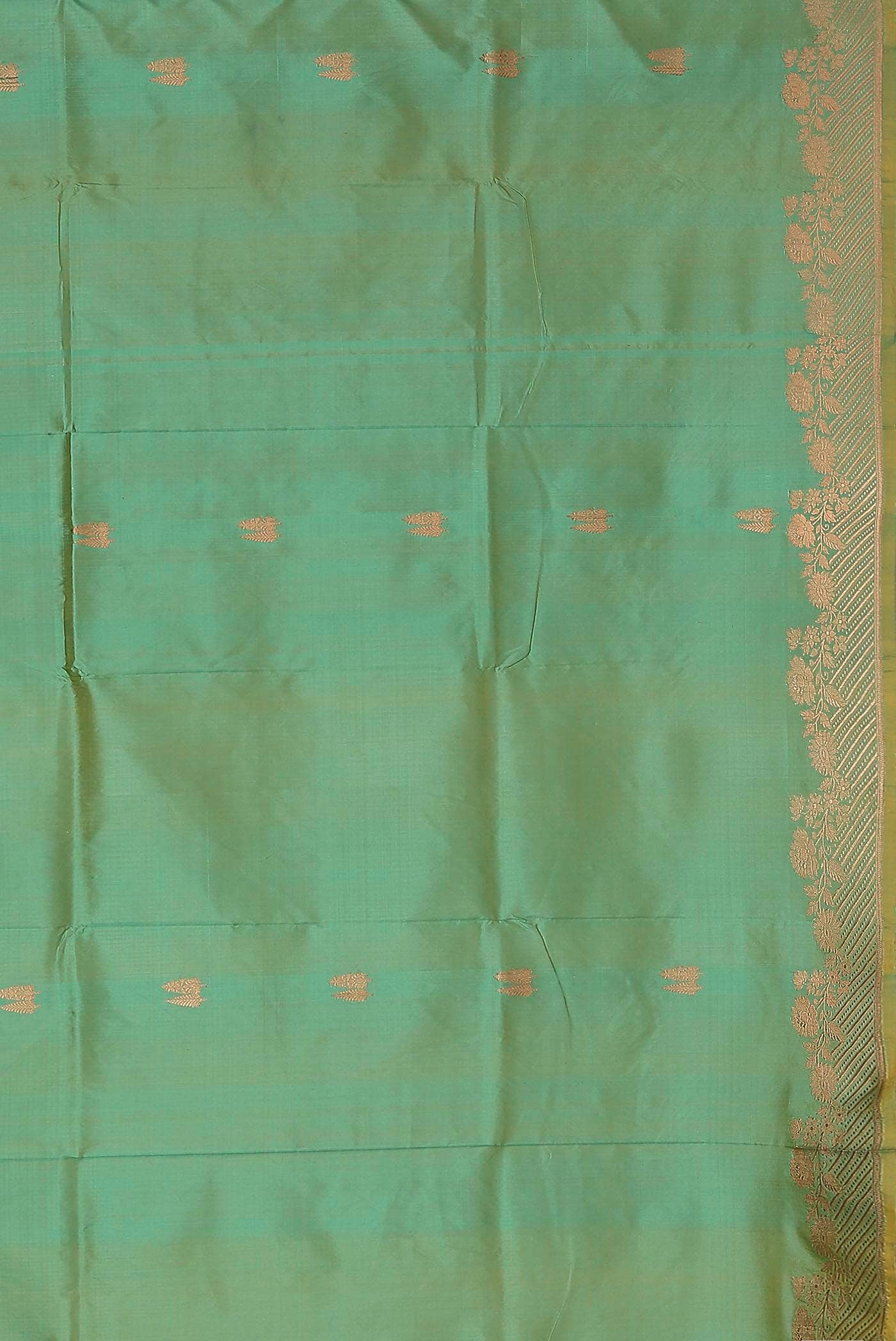 Green Banarasi Katan Silk Saree