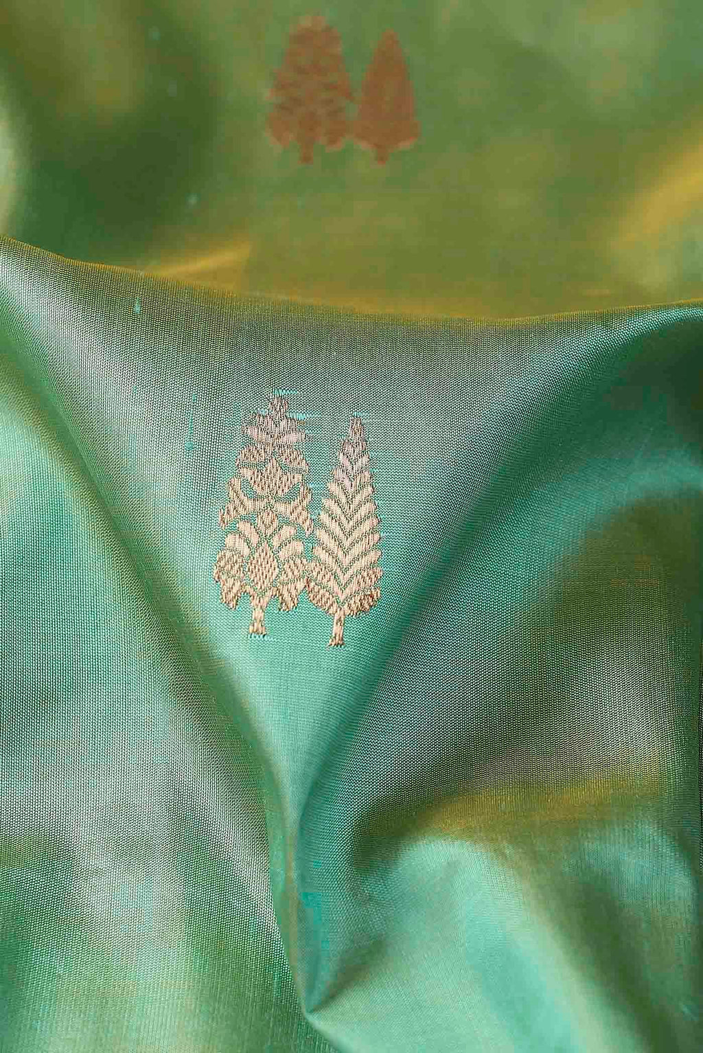 Green Banarasi Katan Silk Saree
