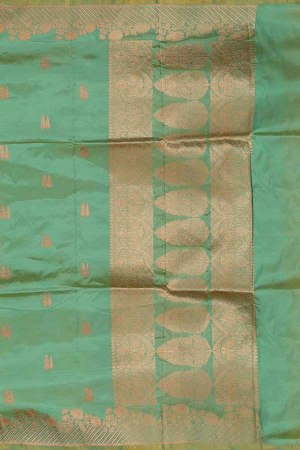 Green Banarasi Katan Silk Saree