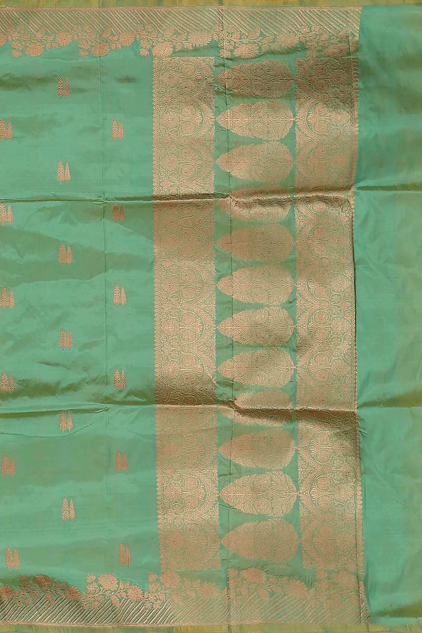 Green Banarasi Katan Silk Saree